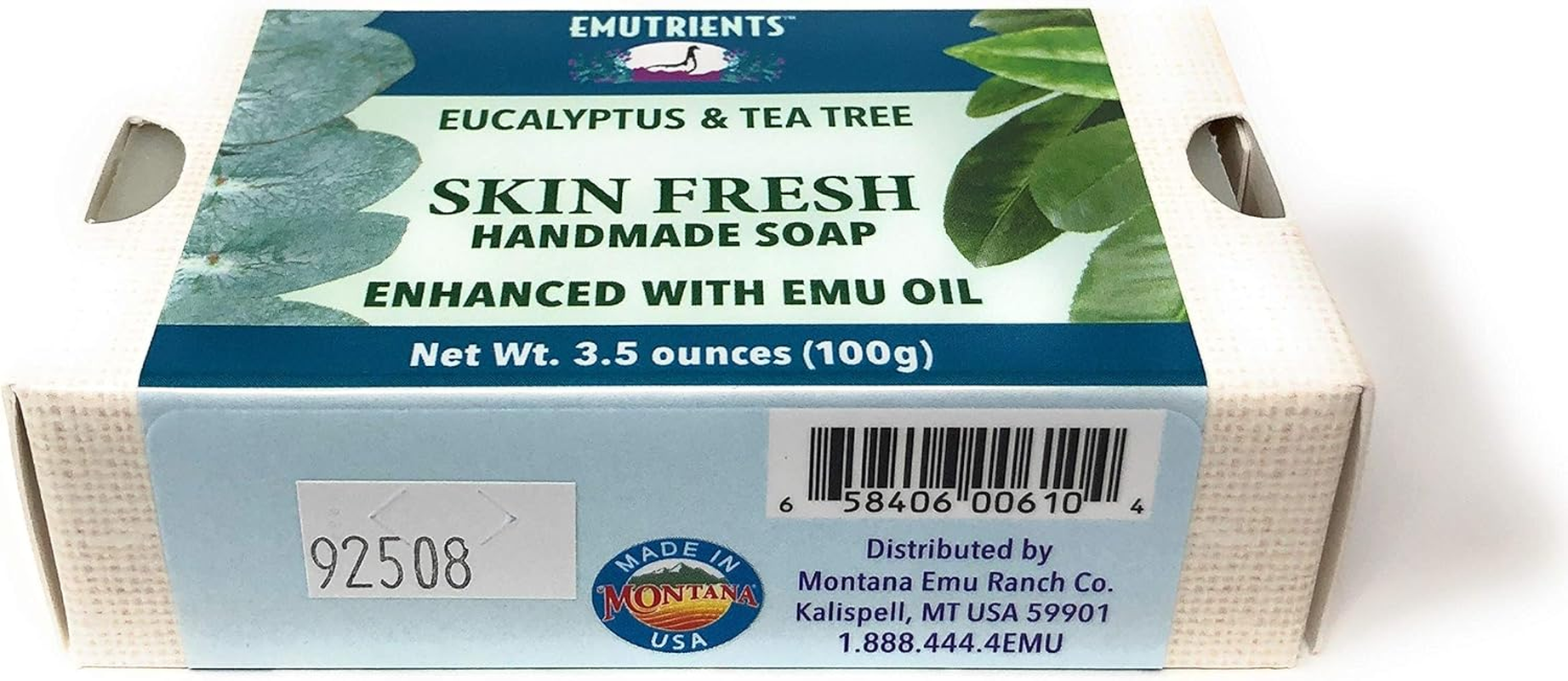 Montana Emu Ranch - Skin Fresh Handmade Soap 3.5 Ounce Bar - Made with Eucalyptus, Tea Tree, and Cajeput Oils image number 2
