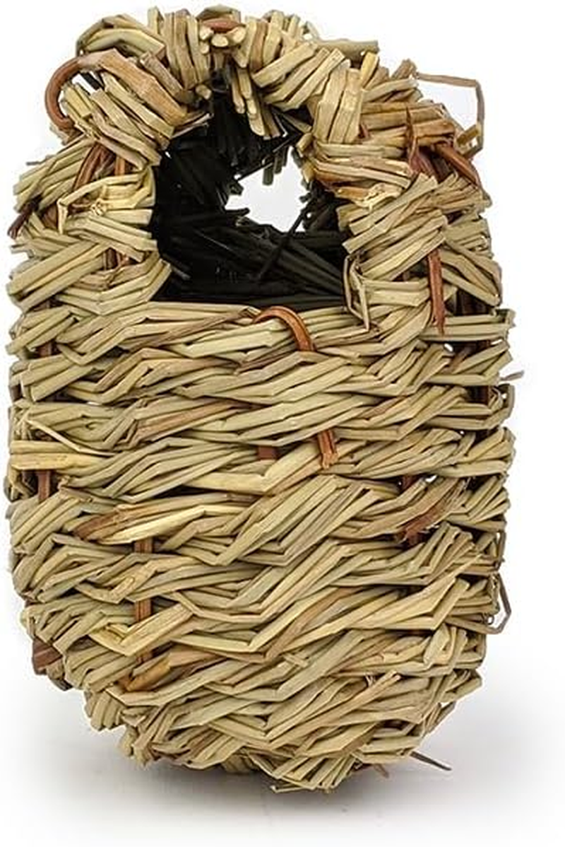 Avian Care Seagrass Upright Bird Nest, 14X10X6Cm - Natural Nesting Hut for Small Birds with Cage Hooks