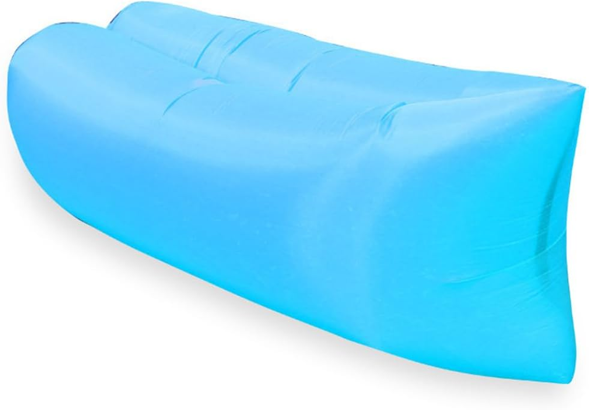 AIMALL Outdoor Inflatable Air Sofa Bed, 55X29.5 Inches Single Person Lazy Sofa for Camping, Beach, and Pool Lounger with Anti-Leak Double Air Chambers and Durable Oxford Fabric