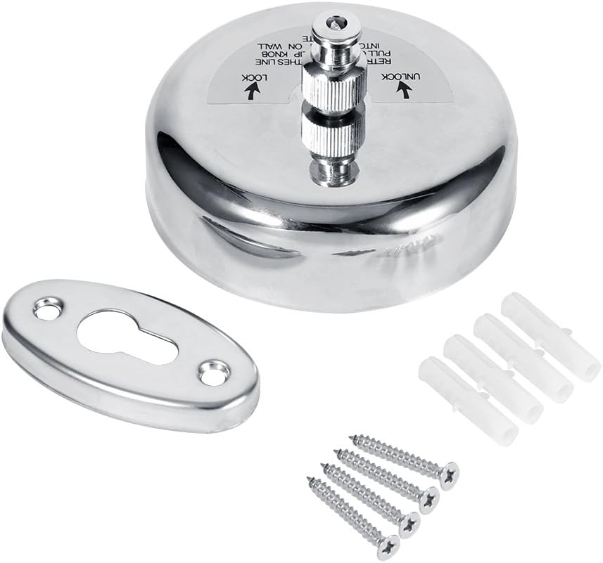 Alvinlite Retractable Clothesline|Wall Mounted String Hotel Style|Clothes Line Adjustable Line Dryer for Drying Clothes Outdoors and Indoors Stainless Steel image number 1