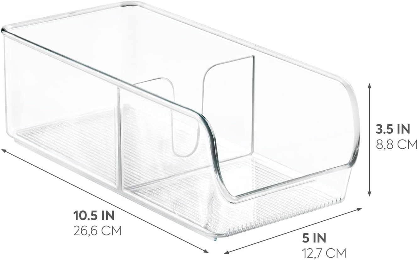 Interdesign Linus Spice Packet Organizer Bin for Kitchen Pantry, Cabinet, Countertops - Clear image number 1