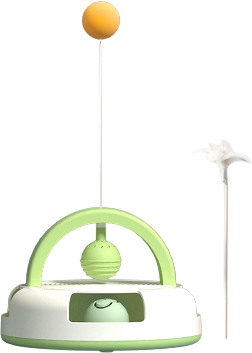 Interactive Cat Toys for Indoor Cats, Auto Rotating Non-Electric Kitten Stick Toy with Catnip Ball Bell, Cat Teaser Toy Ball and Bell Kitten Playing Training Indoor Imtrub image number 3