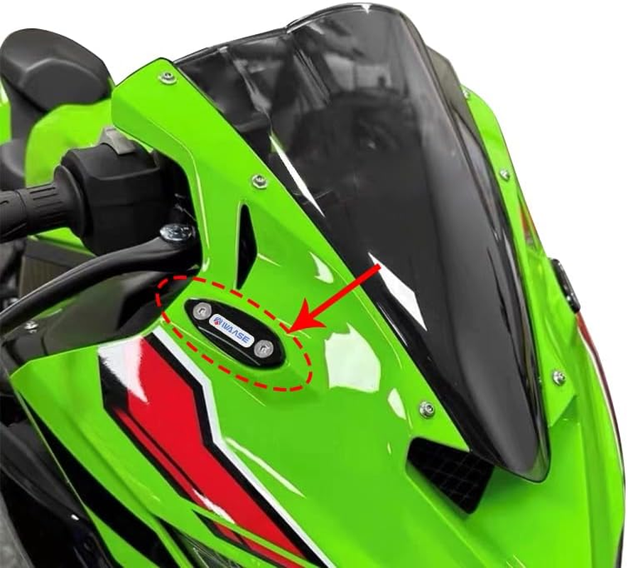 Motorbike Rearview Mirror Seat Decorative Cover Mirror Base for Kawasaki Ninja 250 250SL 300 400 650 ZX-6R ZX636 ZX6R ZX25R ZX-25R Ex250 Ex300 Ex650 (Black)