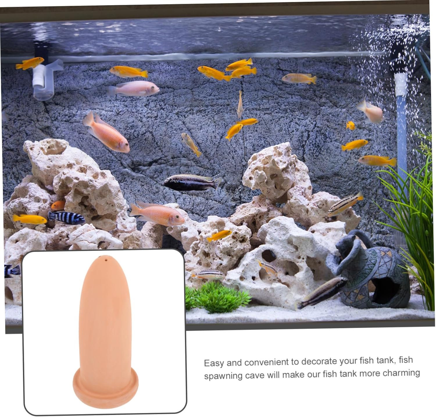 JOINPAYA Large Fish Spawning Cone Breeding Bucket for Angelfish Shrimp with Design Providing Spawning Hiding and Resting Spot for Small Aquatic Pets in Fish Tanks image number 5