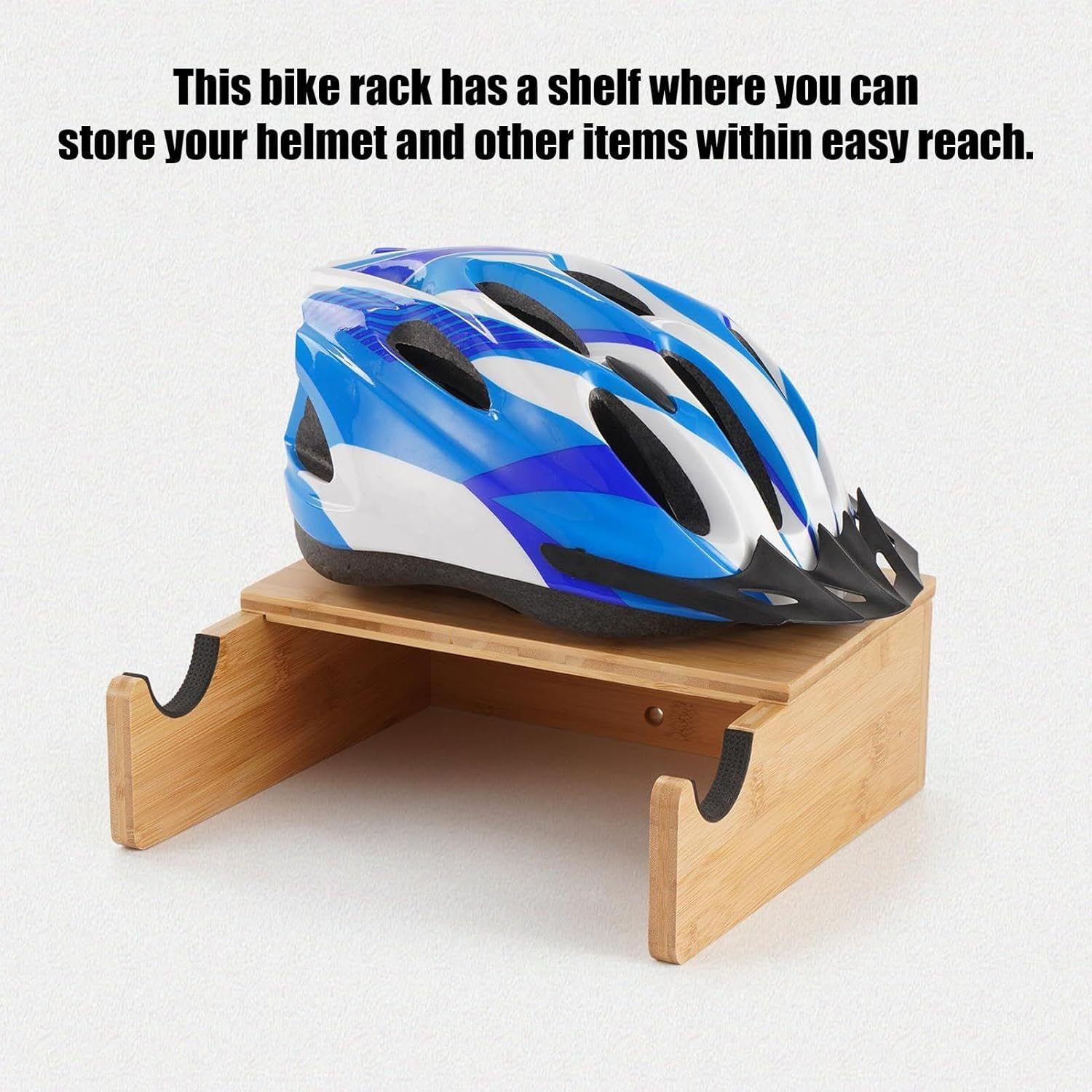 Wall Bike Mount | Bike Wall Mount Rack Hooks,Organizer Heavy Duty Wooden Hanger for Indoor Home Space Saving Storage Workshop Organization Display image number 3