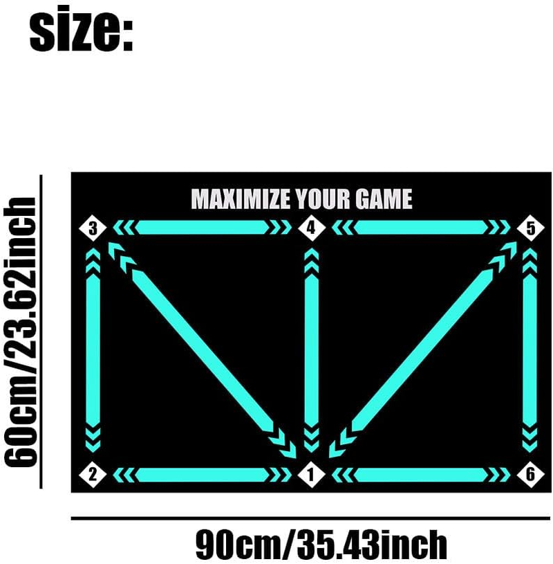 Football Training Mat，Non-Slip Shock Dribble Silent Soccer Sports Mat，Football Footstep Training Mat，Step Training for Beginners and Reinforcement Trainers（90 * 60CM） image number 2