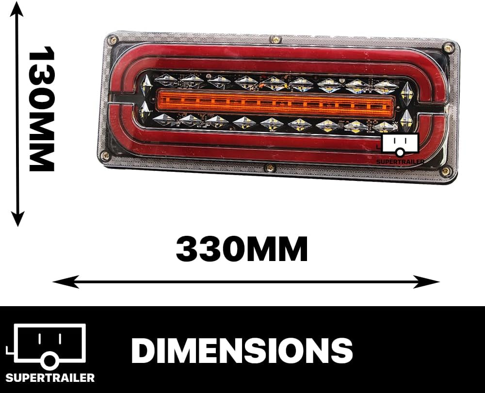 2X Sequential Indicator LED Tail Lights Trailer Ute Caravan Truck Stop 10-36V image number 4