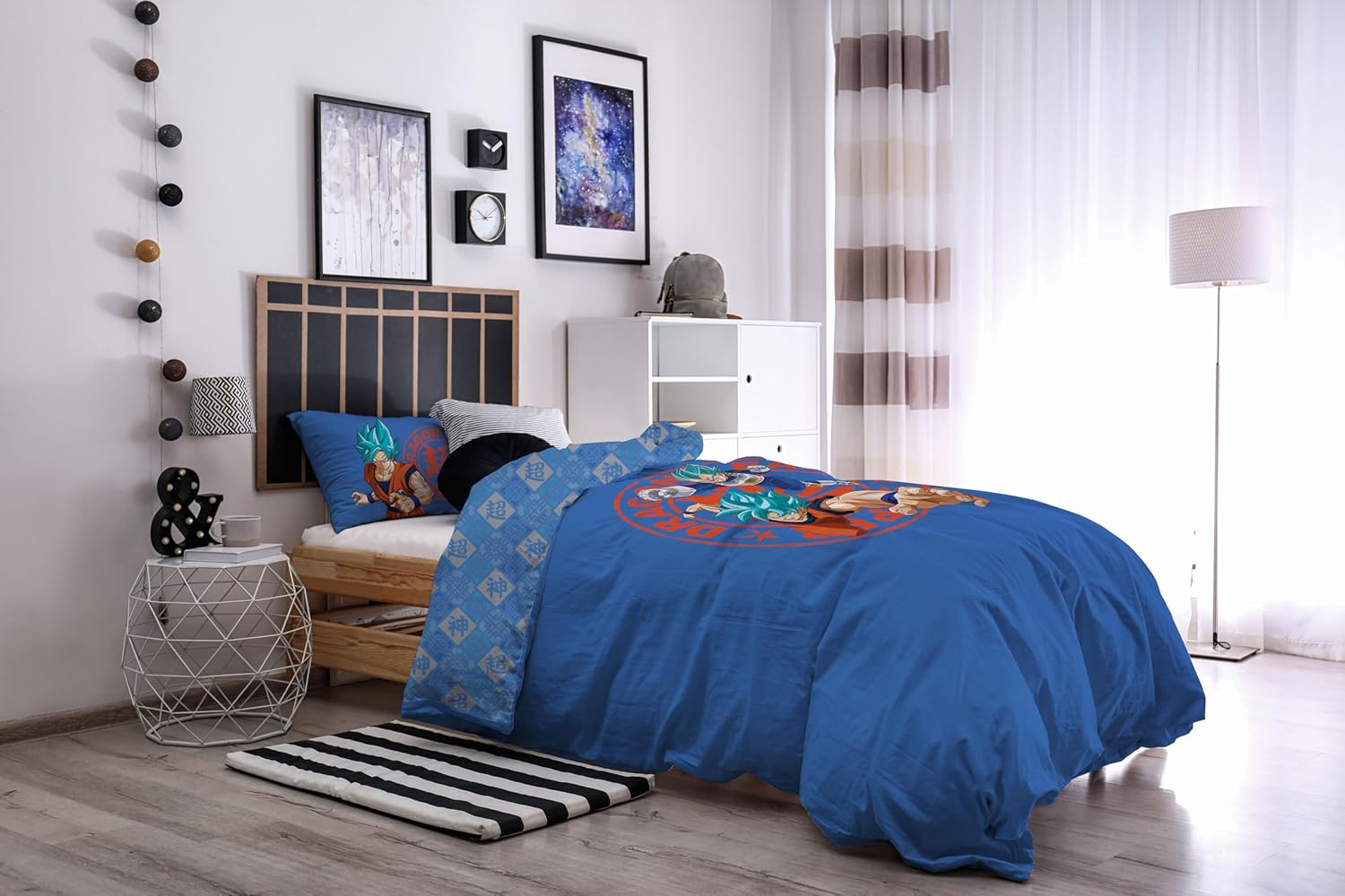 Dragon Ball Single Duvet Cover Set, 100% Cotton, Single Duvet Cover Set, Duvet Cover + Pillowcase, Bedding for the Bedroom, Official Product, Does Not Contain Fitted Sheet image number 1