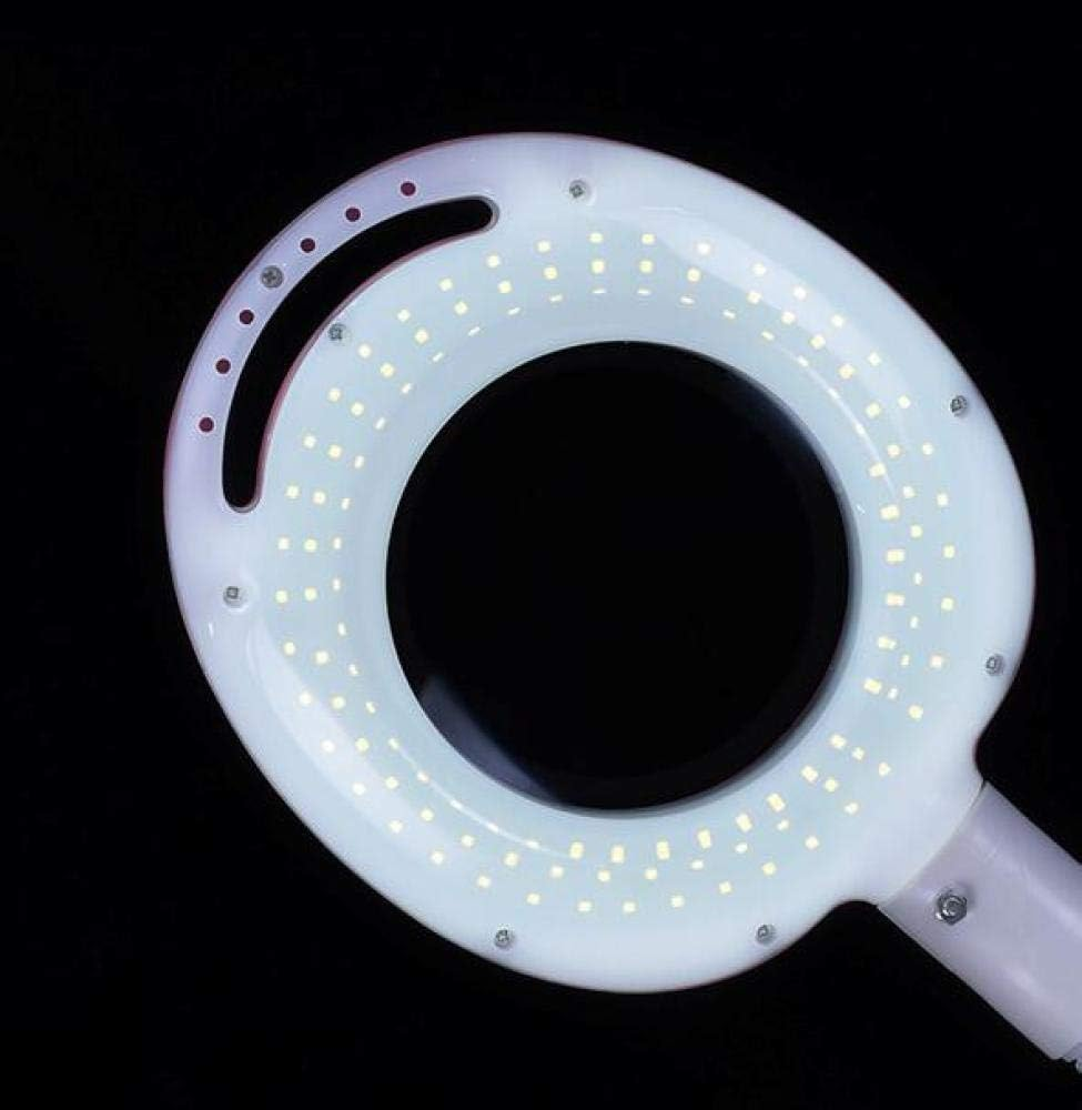 Magnifying Magnifier Lamp 360&deg; Rotatable Floor Standing Magnifying Lamp with 20X Magnifying Glass Light Spa Beauty Tattoo,Pink A/A XXZ image number 6