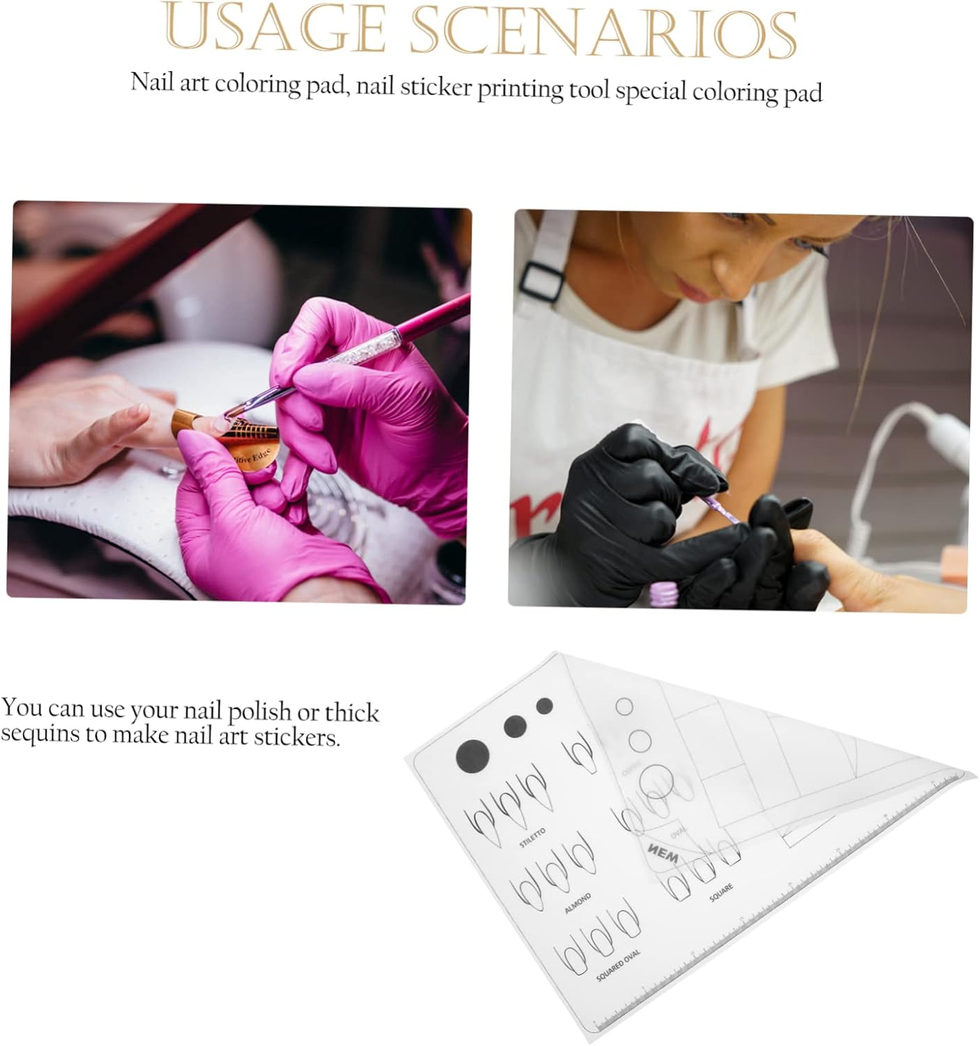 LOLIPPYY Acrylic Nail Mat Flexible up Pad Template for Nail Art Practice Durable Silicone Trainer for Beginners and Professionals Easy to Clean Portable Fingernail Design Tool image number 3