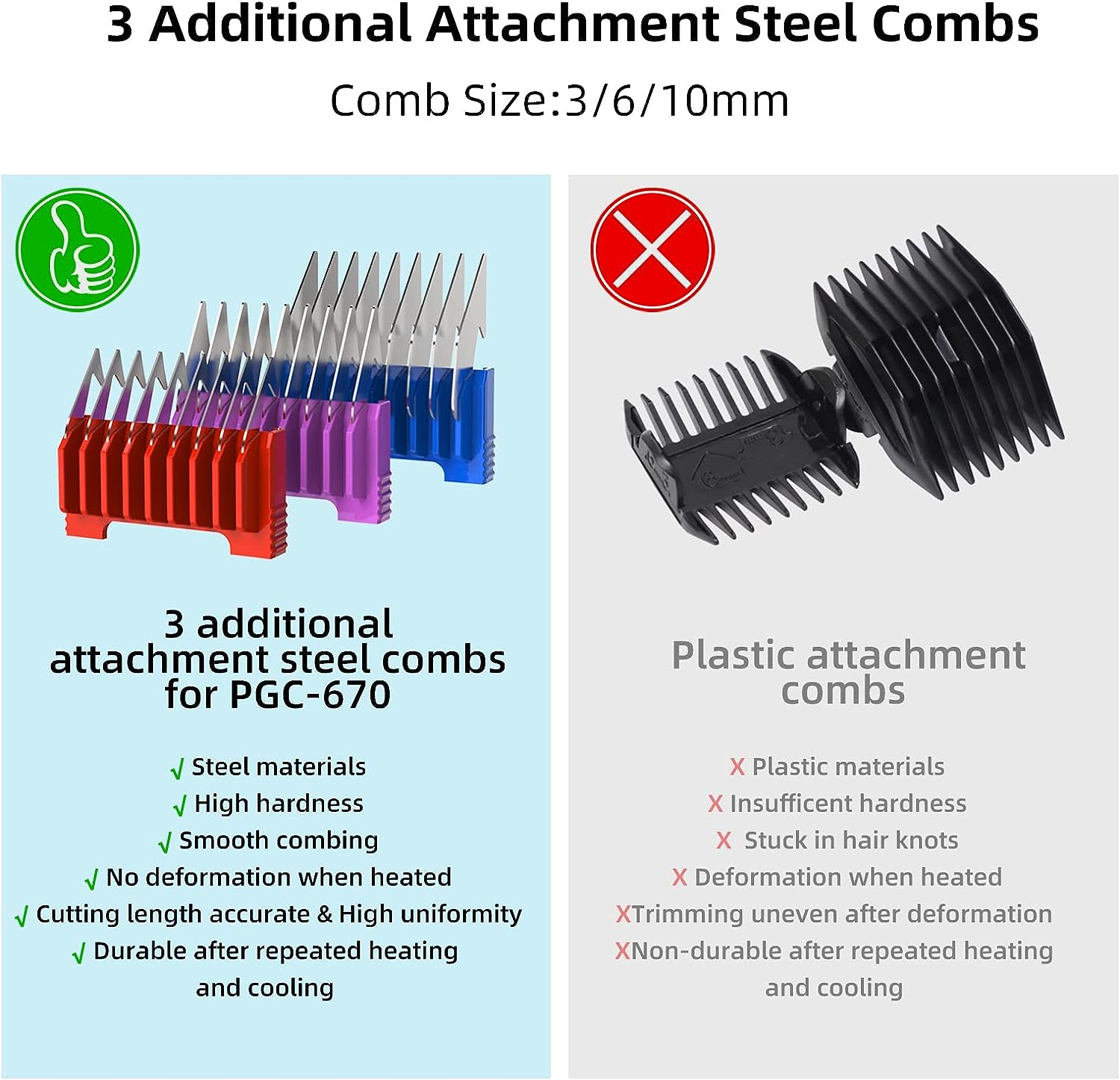 Shernbao 4-In-1 Pet Grooming Clipper, 5-Speeds Cordless Low Noise Pet Hair Clipper, Detachable Blades, and Compatible Attachment Combs (ACK-002) image number 2