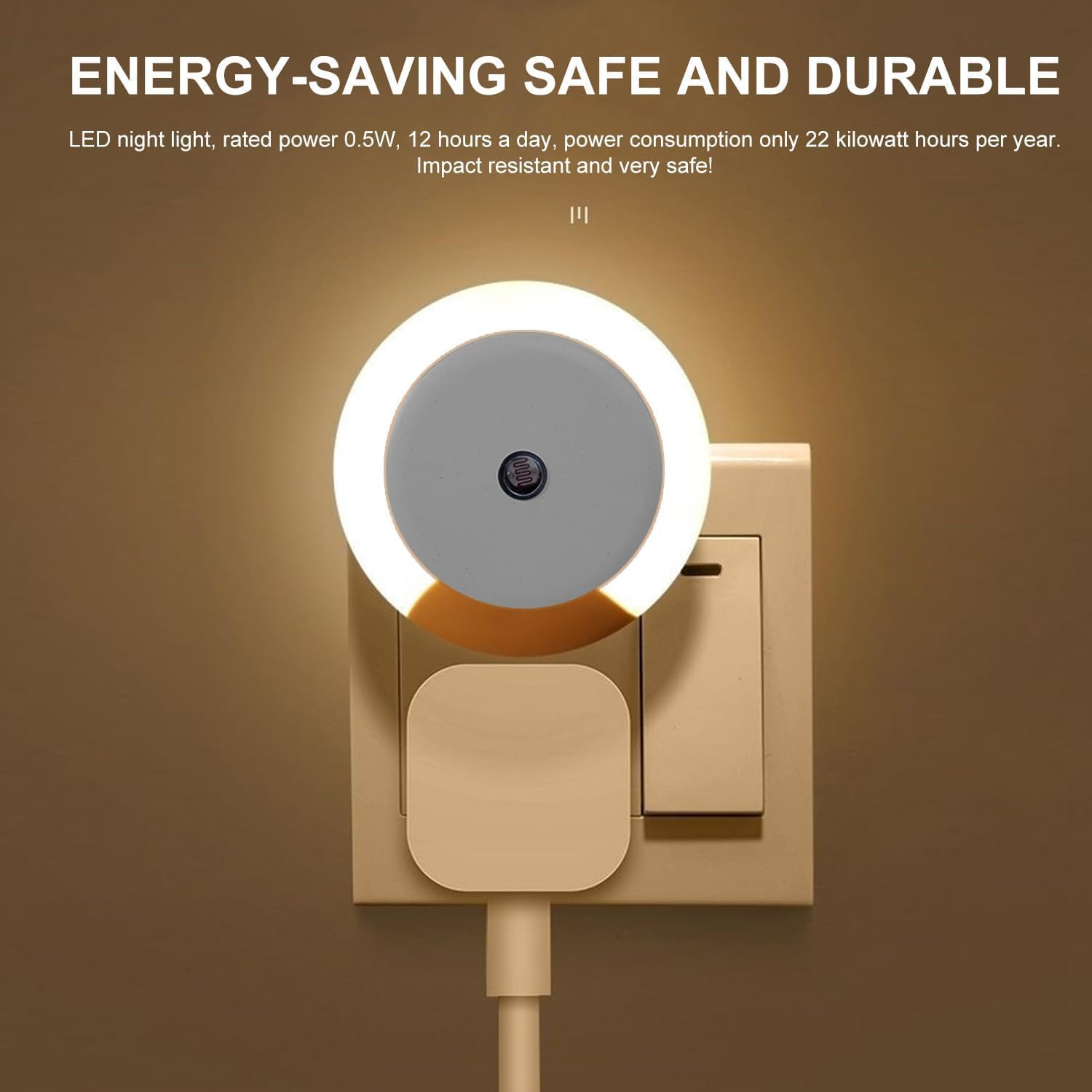 GIOD LED Night Light, 6-Pack Plug in Indoor Intelligent Control Sensor Light, Plug-In Children'S Wall, Suitable for Bedrooms, Kitchens, Bathrooms, and Stairs, Dusk to Dawn Sensor image number 4