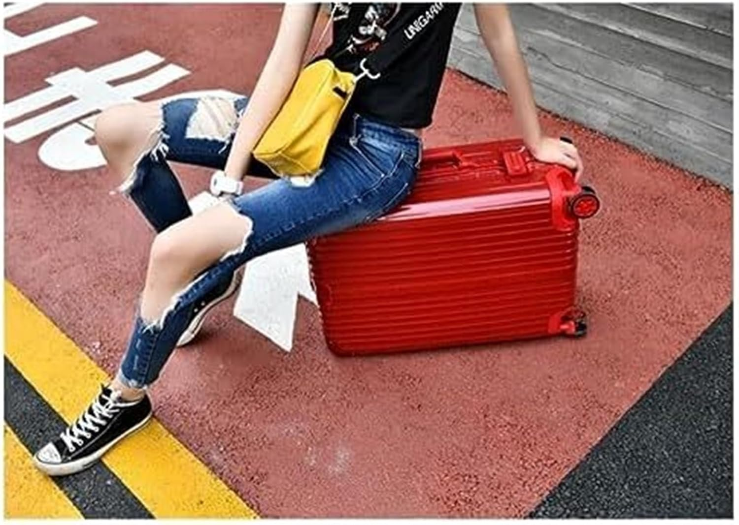 KYUSAR Carry on Luggages Suitcase Travel Luggage Suitcase Spinner with Wheels,Hardside Carry on Suitcase for Travel Suitcase Luggage Suitcases (Color : A, Size : 24In) image number 5