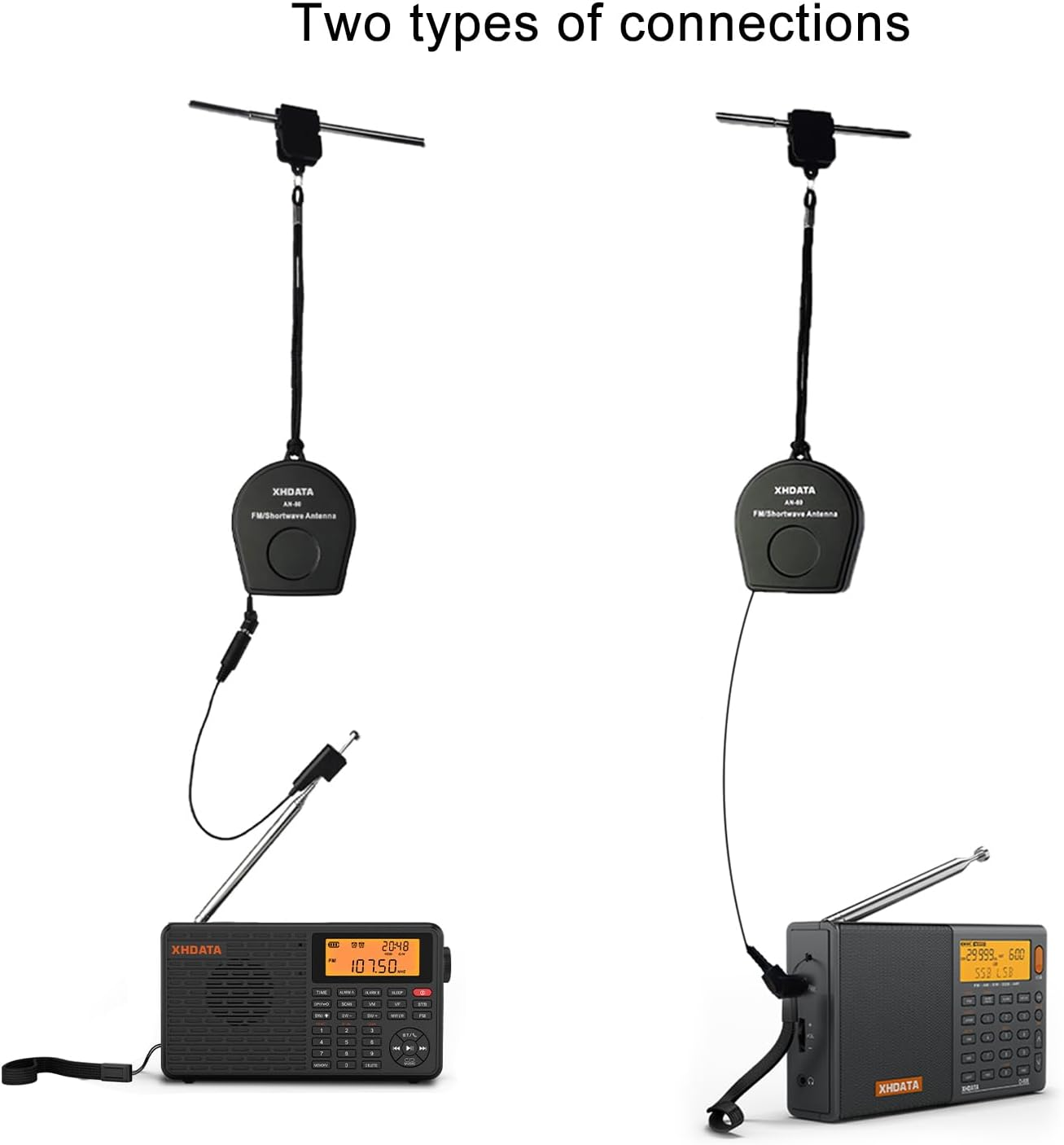 XHDATA AN-80 Shortwave Antenna FM SW External Antenna Whip Antenna to Improve Signal Reception image number 4