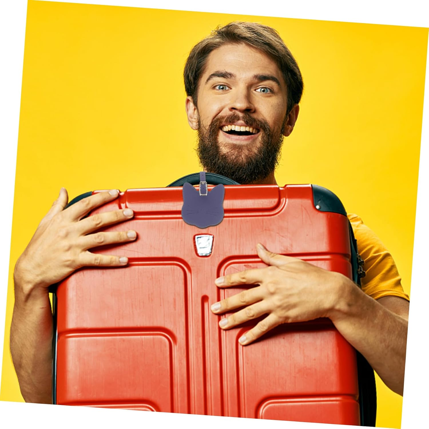 COLLBATH 3Pcs Luggage Tags Travel Suitcase Baggage Hanging Tag Id Leather Travel Accessory image number 6