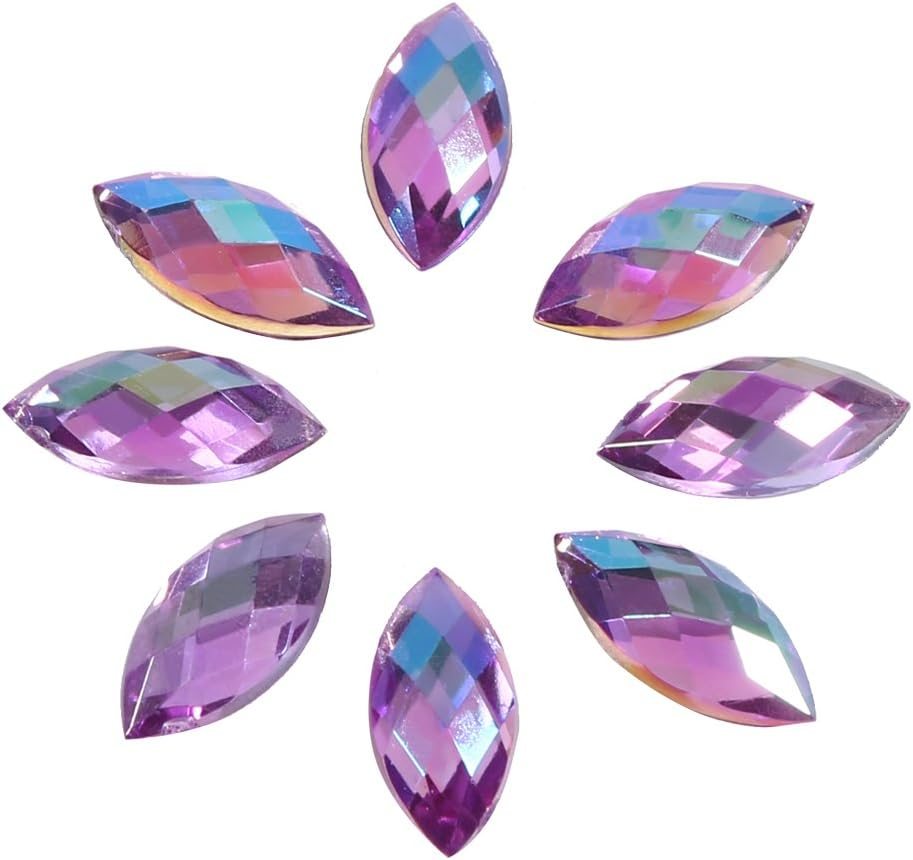 500Pcs 7 15Mm Crystal Acrylic Flat Back Marquise Decorative Clothes Mobile Phones for Cups Glass Bottle Cups DIY Crafts and Other Flat Back Rhinestone Crafts in Bulk (Dark Blue)