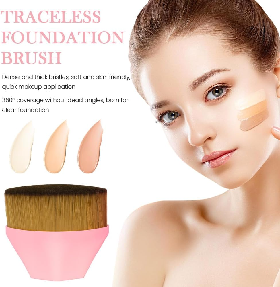 AUAUY 4PCS Makeup Sponges Blender Set, Professional Beauty Sponge Set with Storage Box, 2 Beauty Blenders, 1 Mushroom Powder Puff and 1 Foundation Brush, Dry & Wet Use for Cream, Liquid and Powder