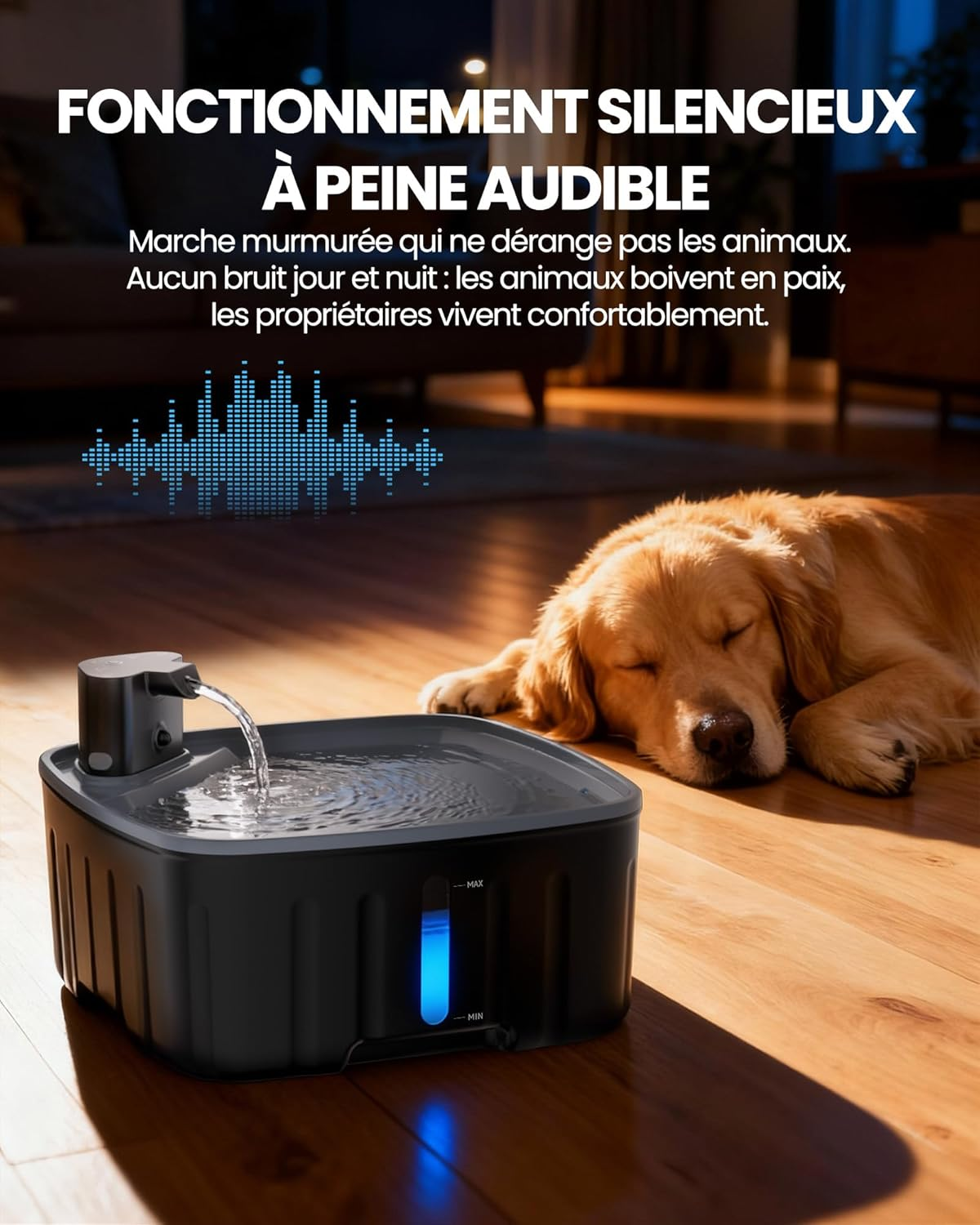 Kittyspout Wireless Water Fountain for Dogs 8L, Cat and Large Dog Fountain &ndash; with Motion Sensor, Rechargeable Battery 4000 Mah &ndash; Ultra-Quiet Pump and Activated Carbon Filter image number 6