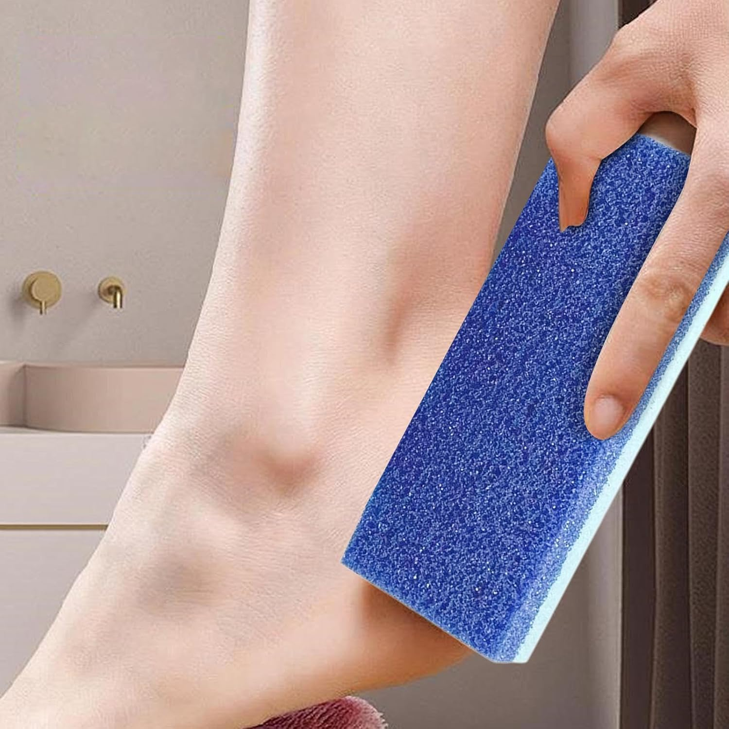 Gupcaqosjw Feet Pumice Stone - Feet Scrubber Stone Pedicure Tools 4-Piece | Scrubbing Tools Cleaning Sponge for Spa Soak Salon Repair Daily Shower Travel Women image number 1