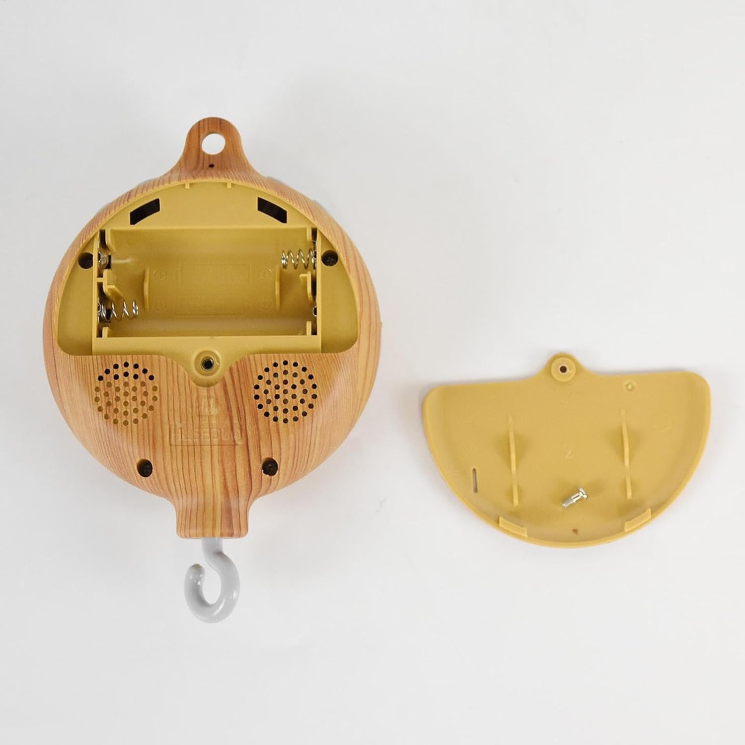 Woodgrain Music Box Mobile - 35-Song Rotating Nursery Wind Bell, Baby Crib Spinner | Wooden Music Box for Kids&rsquo; Bedroom, Sleeping Aid, Infant Relaxation, and Soothing Melodies for Newborns image number 4