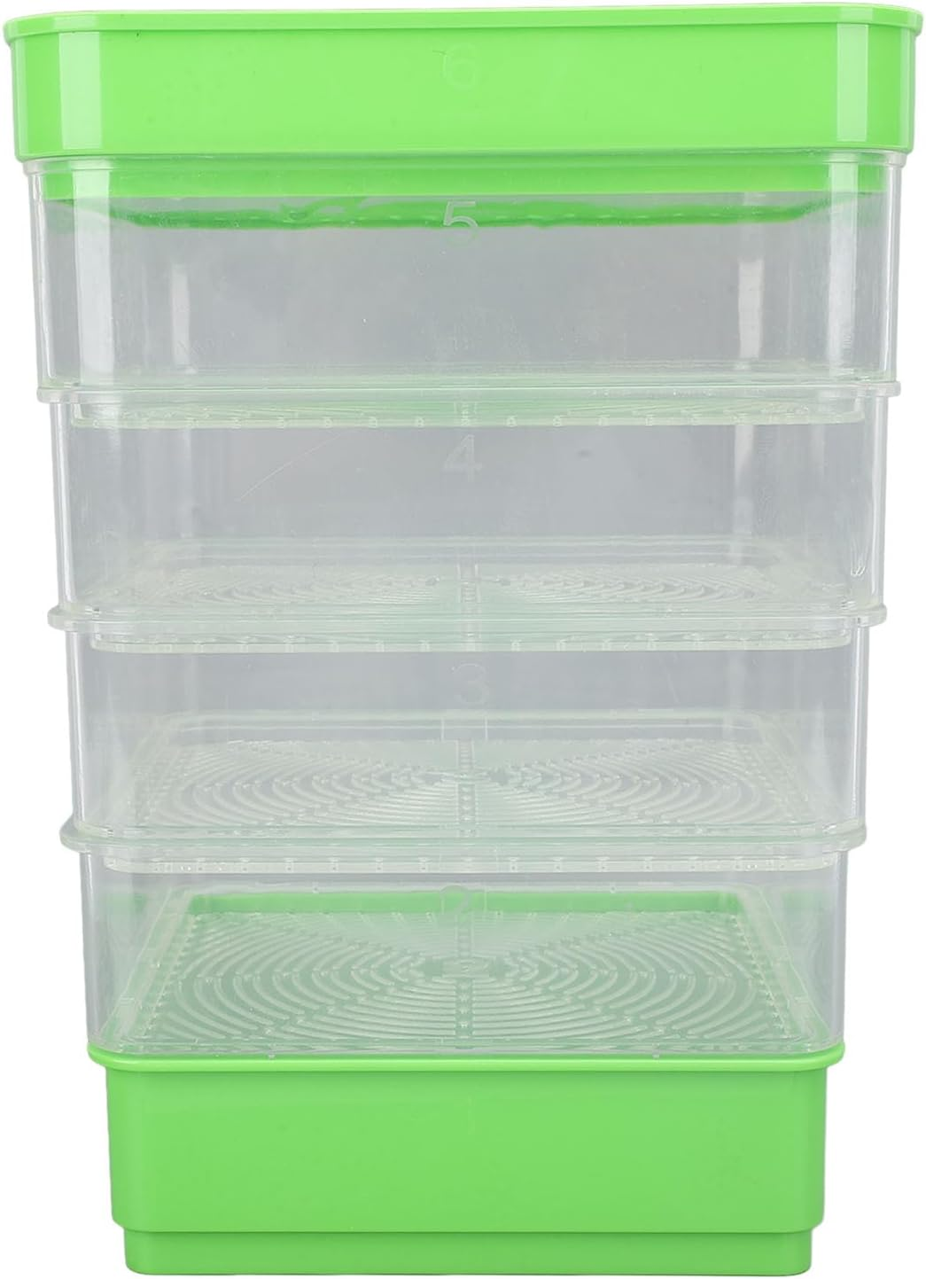 4 Tier Seed Sprouting Kit, Stackable Microgreens Bean Seed Sprouter Tray with Lid, Germinate Seeds Indoors, Mini Plant Grow Trays image number 1