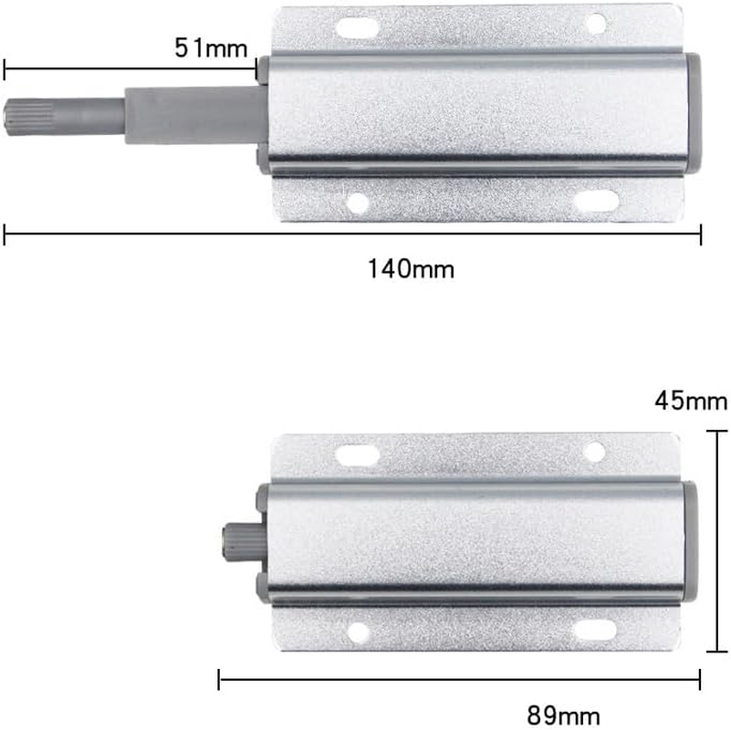 Push to Open Door Latches - Heavy Duty Aluminum Alloy Cabinet Latches, Door Catch for Kitchen, Closet, Wardrobe, Drawers & Cabinets Push to Open Door Hardware (2 Pieces) image number 1