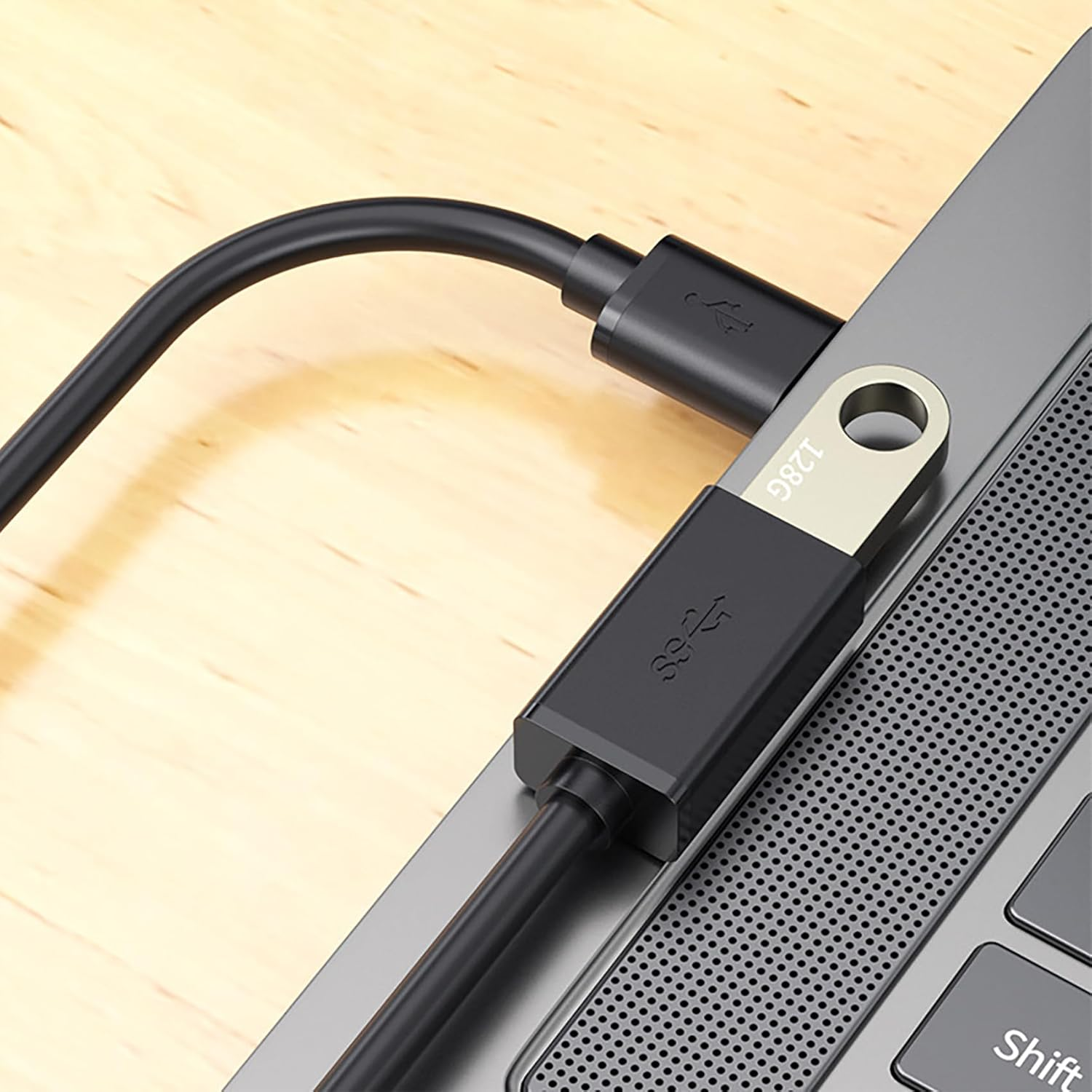 Tunghey USB 3.0 Extension Cable Type a Male to Female Extension Cord Withstands Fast Data Transfer Compatible with USB Keyboard, USB Hub, Mouse, Webcam, Printer, Hard Drive and More (1M)