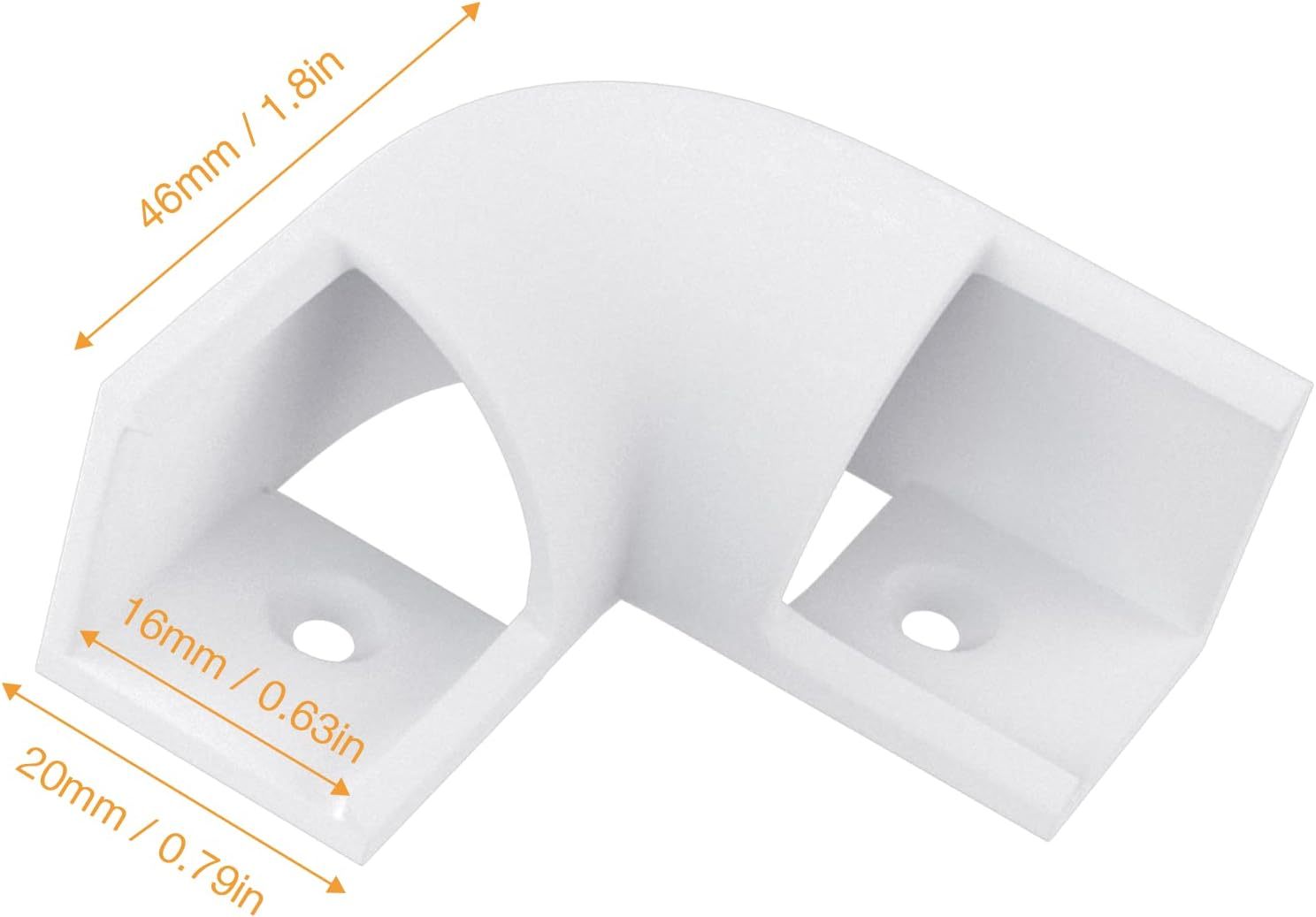 HOMMAND 90 Degrees Corner Connector 10 Pcs, LED Profile Corner Connectors, 90 Degrees LED Channel Corner Connectors for V Shape LED Aluminium Profile, Screws Included image number 5