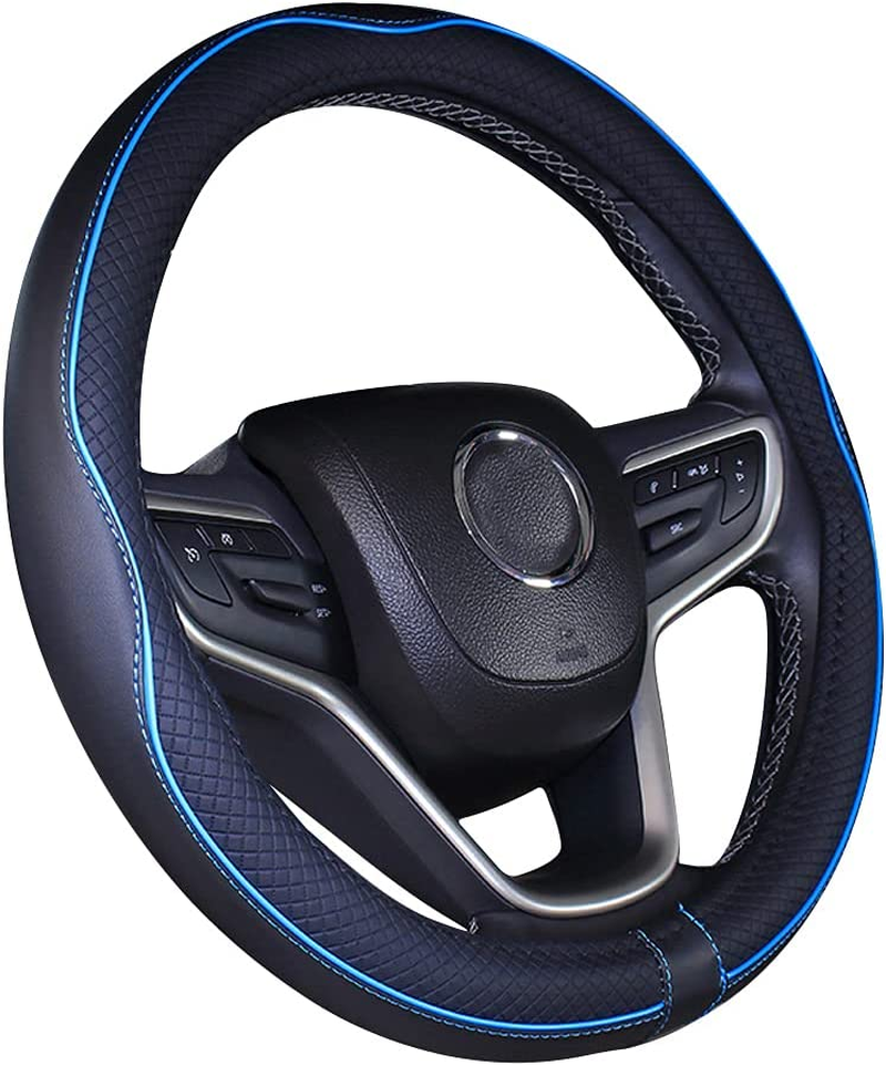 19 Inch Steering Wheel Cover for Big Trucks (19'', Black Blue)