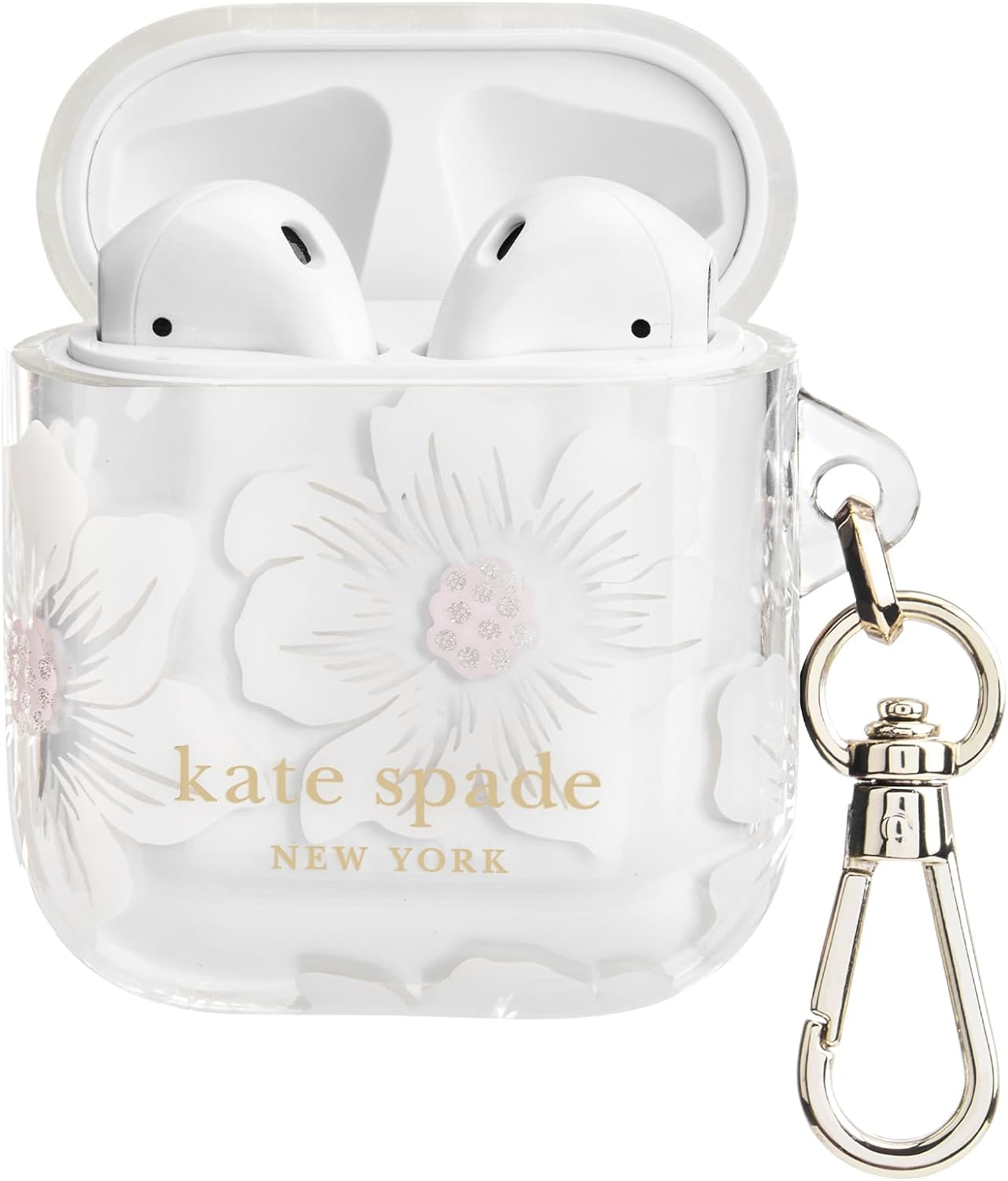 Kate Spade New York Airpods Protective Case with Keychain Ring - Tortoiseshell, Compatible with Airpods 3Rd Generation