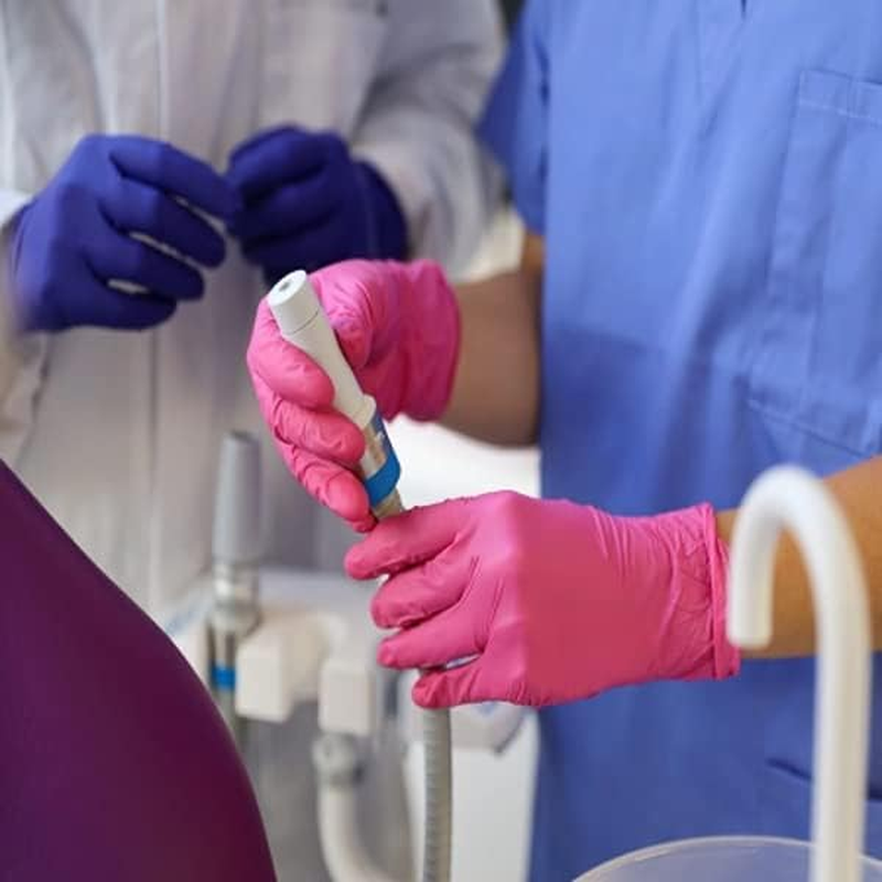 Mastermed Nitrile Gloves 3.5G, Allergy-Safe, Powder-Free, Latex-Free, Natural Rubber, Disposable, Medical, Cleaning, Examination, Chemicals, Tattoos, General Use, Food Safe - (100Pcs, Pink) image number 3