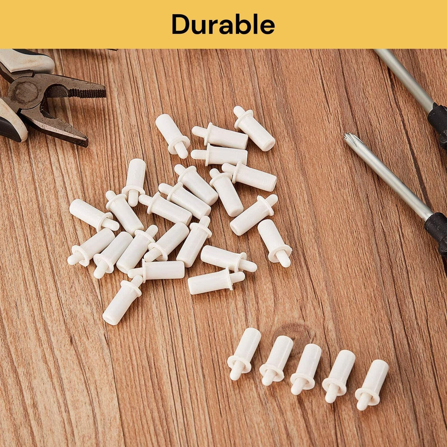 Spendeal Shutter Louver, Spring Loaded Replacement Repair for Plantation Blinds, Movable Blade Fixing Parts, Easy Install Louver Repair Clips, Blind Bolt Kit for Window Shutters (120 Pcs) image number 4