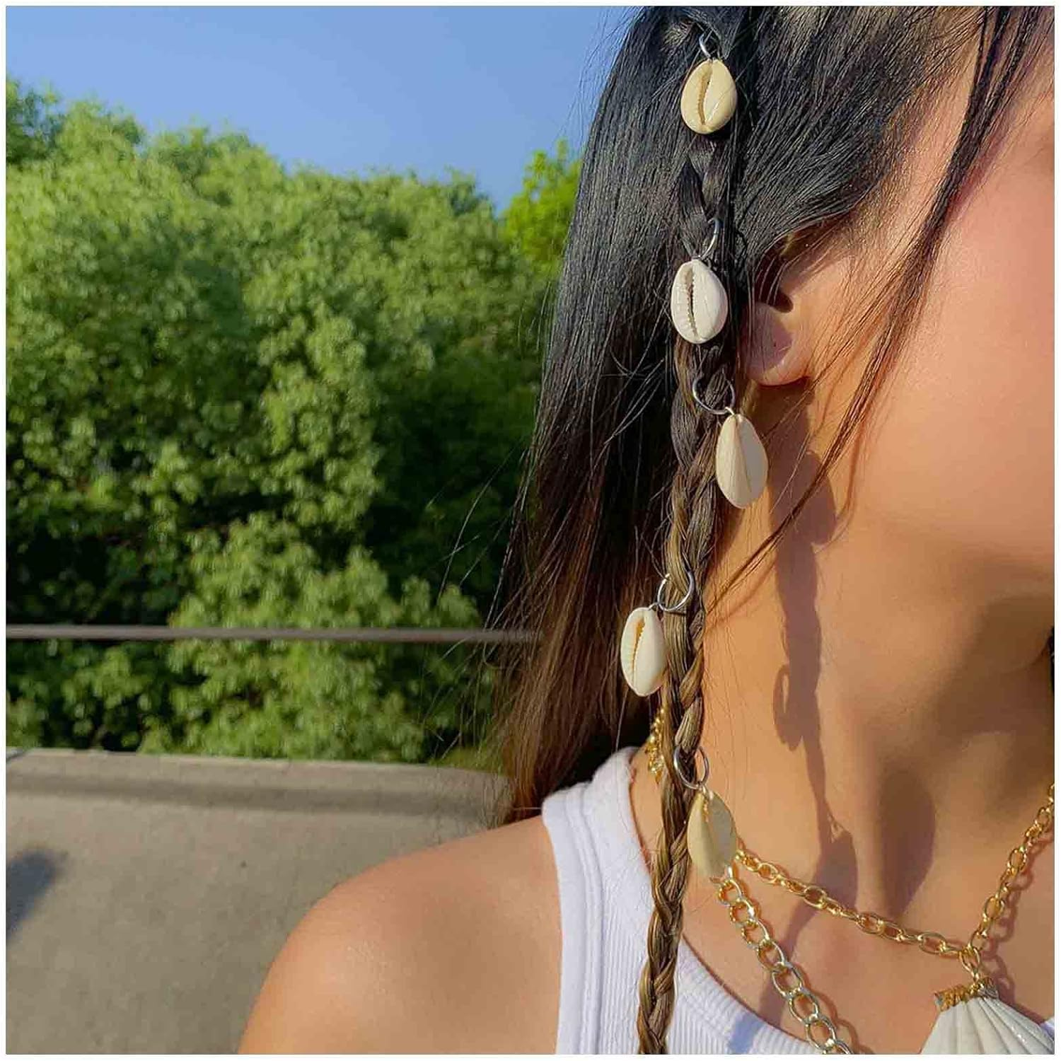 Yheakne Boho Tribal Circle Hair Ring Set Boho Braid Rings Dreadlock Dirty Braid Hair Loops Clips Silver Hair Braid Hair Clip Rings Decoration African for Women and Girls (Silver Bowl)