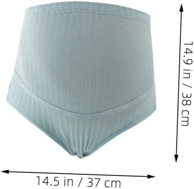 Holibanna 3Pcs High Waist Cotton Maternity Underwear Adjustable Stomach Support Nursing Panties for Pregnant Women Comfortable Breathable Soft Fabric