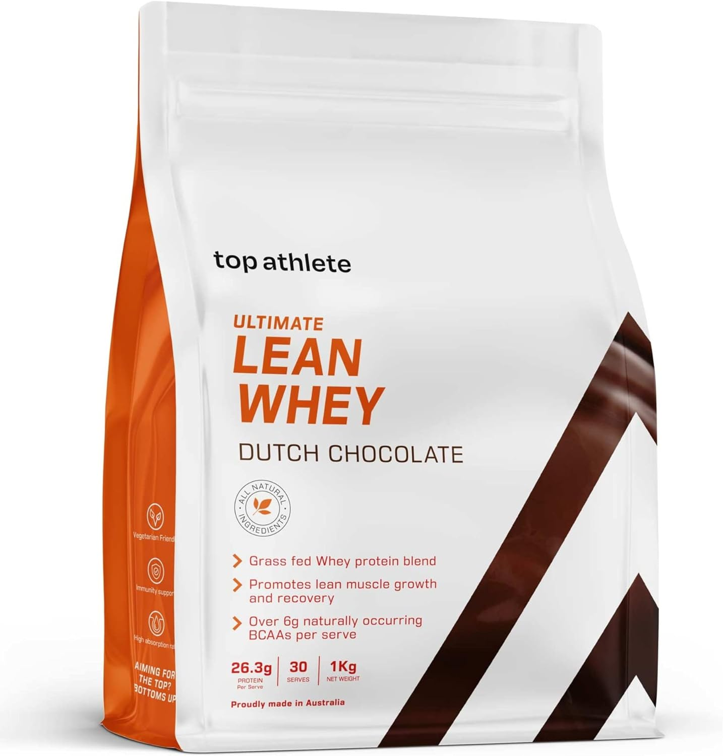 Top Athlete Ultimate Lean Whey Protein Powder I Grass-Fed Whey Isolate Protein I 26.3G Protein/Serve for Muscle Recovery I 1Kg, 30 Servings (Vanilla Bean Flavour) image number 3