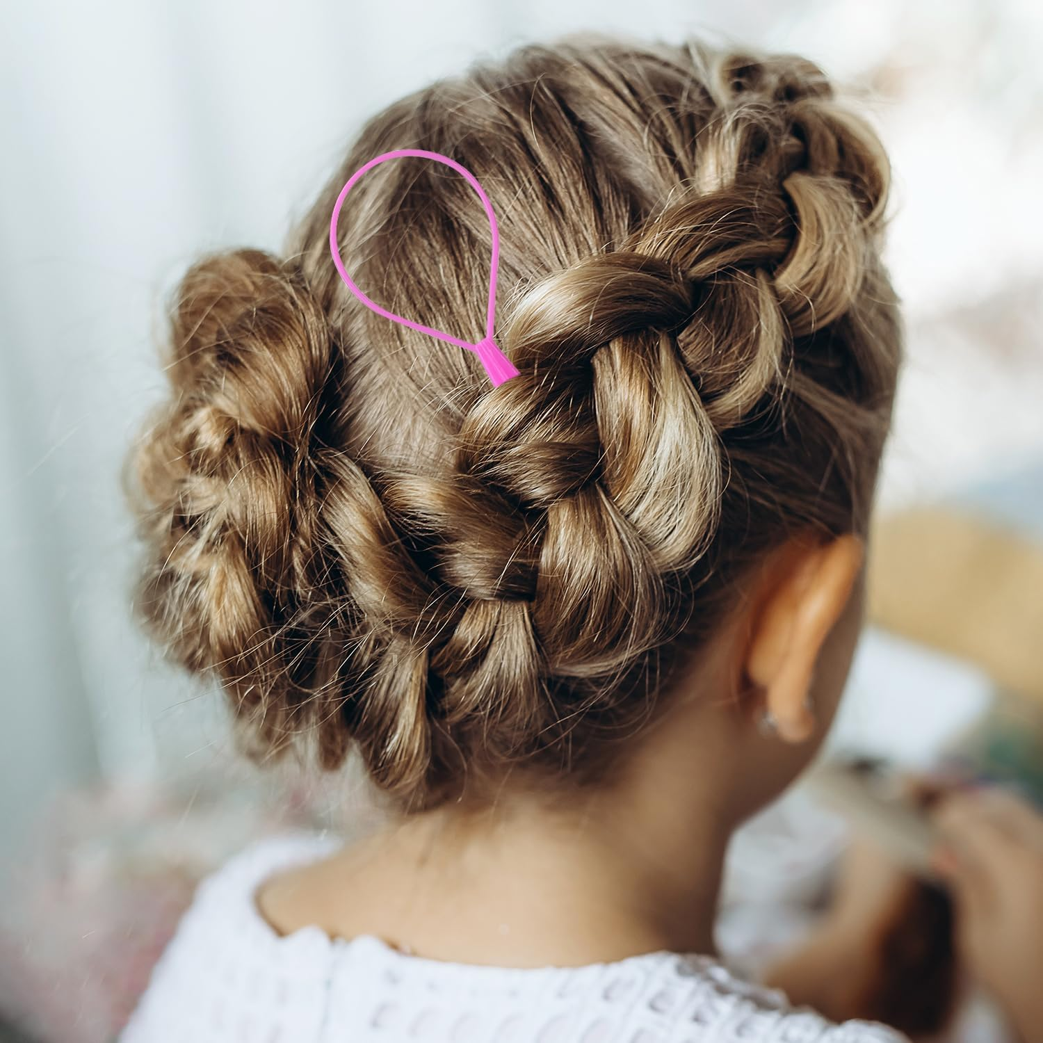 Acooruiteng Hairstyle Aid Braiding Aid Hair Braid Aid Hairstyles Accessories Hair Accessories Topsy Tail Hair Loop for Pull through Hair Twister for DIY Hairstyles Hairstyle Aid Pack of 6 image number 2