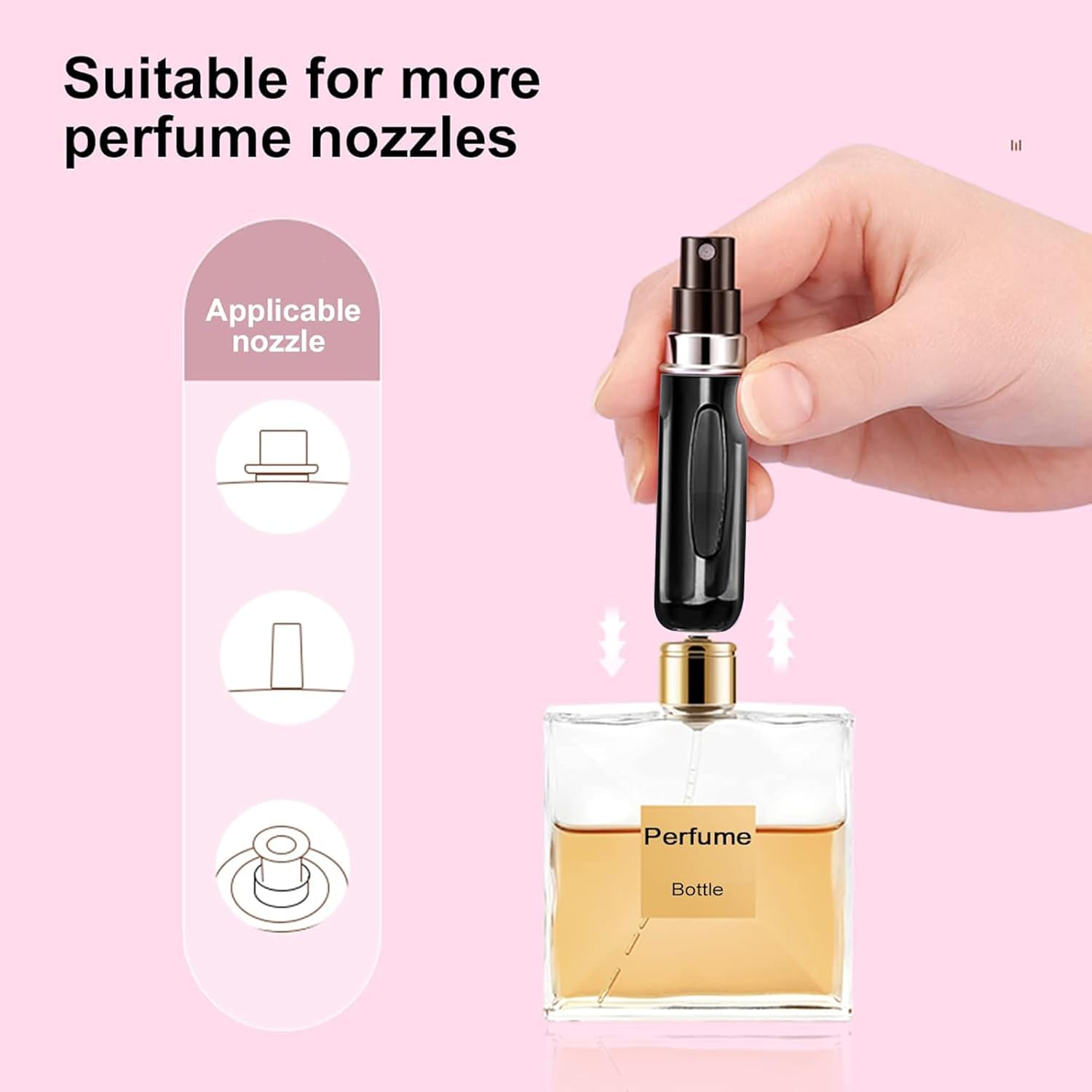 Perfume Travel Refillable Mini Spray Bottles - Portable Mini Refillable Perfume Atomizer Bottle Spray, Scent Pump Case for Travel image number 4