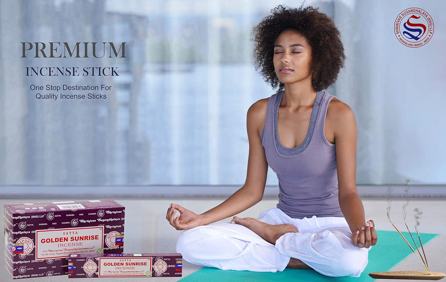 EARTH Satya Golden Sunrise Incense Sticks 15 GMS (Pack of 12) (Green Certified) Indian Perfumed Hand Rolled Agarbatti Perfect for Worship,Relaxation, Medication. image number 1