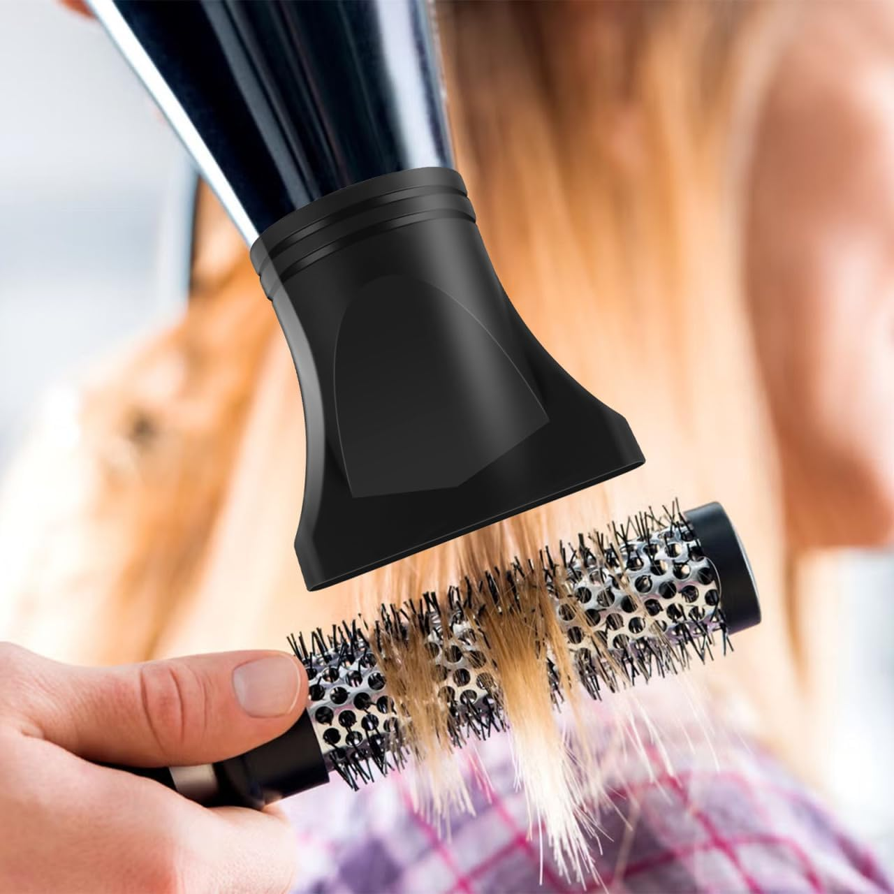 FOMIYES 2 Pcs Hair Blower Nozzle Replacement Nozzle for Hair Dryer Hair Tool Styling Nozzle Attachment Nozzle for Hair Dryer Defuzzer Drying Black image number 4