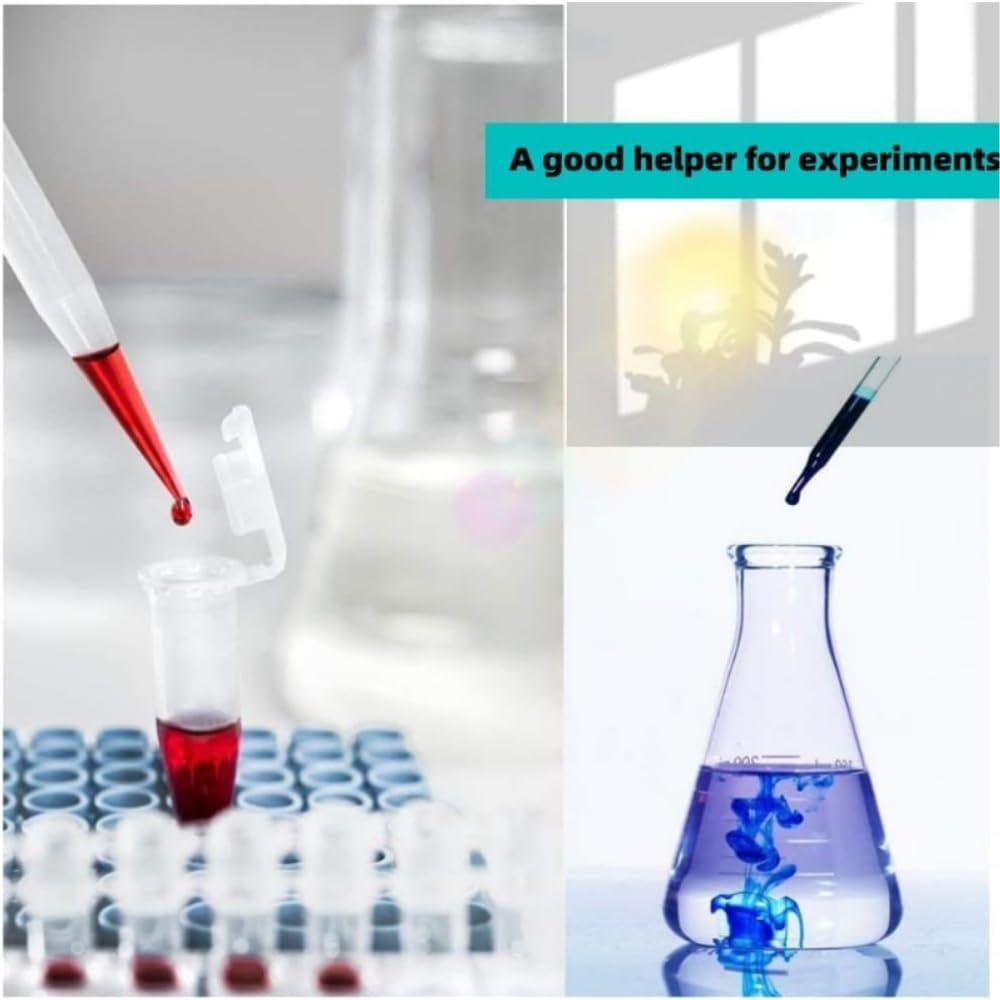 Fabselection 100 PCS Disposable Plastic Transfer 3ML Liquid Dropper Plastic Essential Oils Graduated Transfer Pipettes Washable Pipettes for Essential Oils Paint Alcohol image number 5