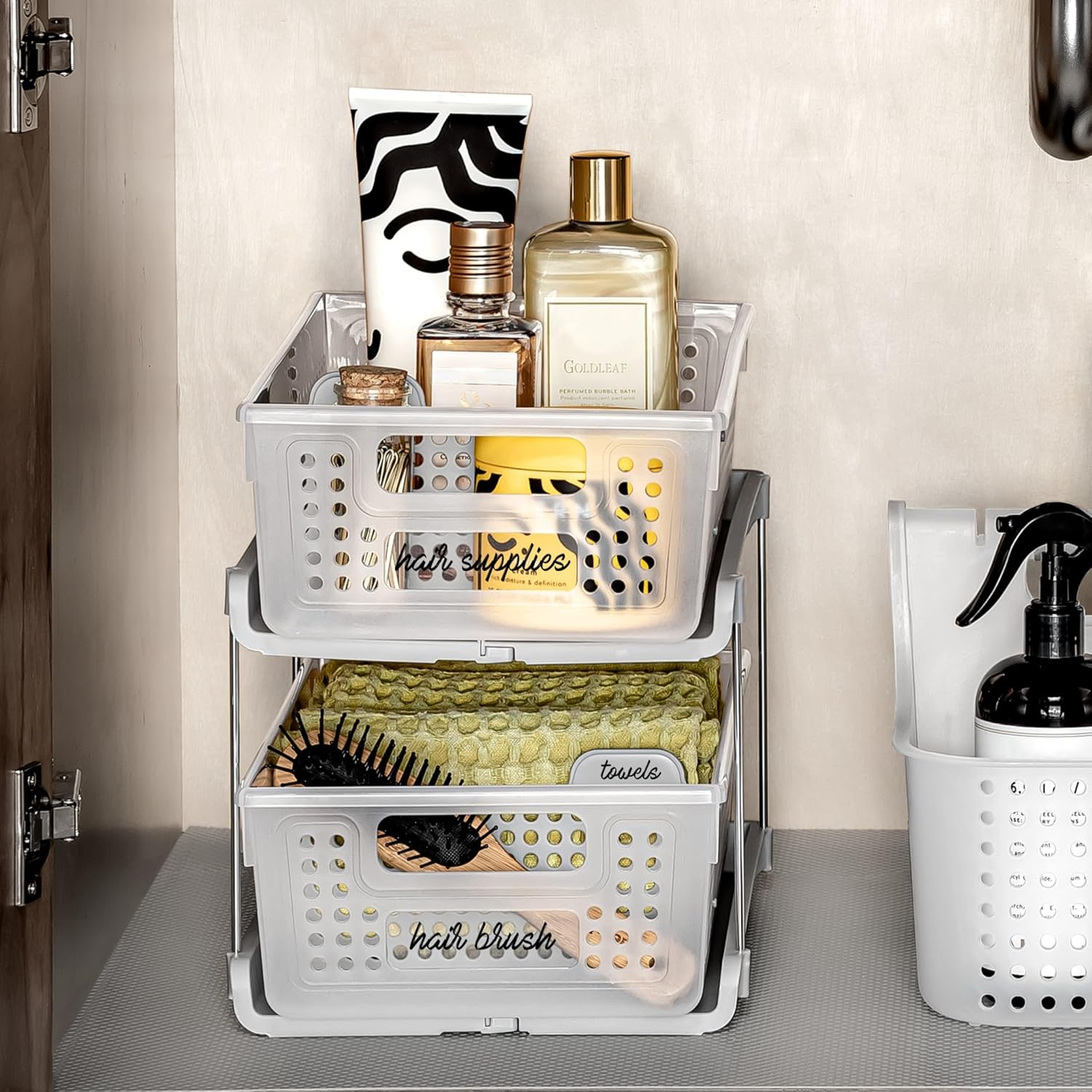 Madesmart Antimicrobial 2 Tier Organizer, Pack of 1, Frost image number 1