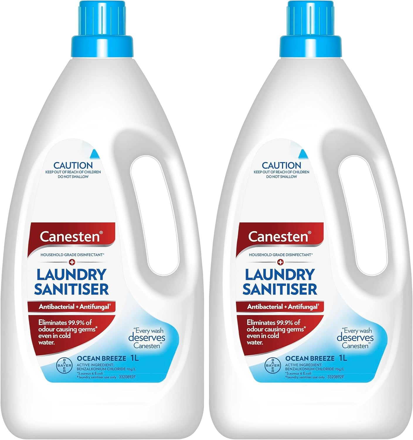 Canesten Antibacterial and Antifungal Hygiene Laundry Liquid Rinse, Eliminates Bacteria and Fungi from Your Washing, 1 Litre image number 2