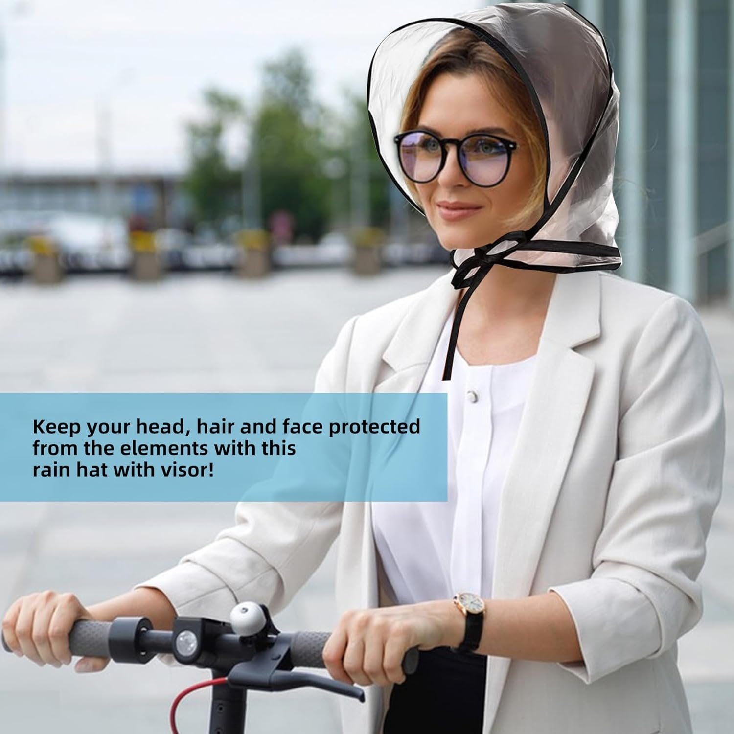 Premium Life Rain Hat with Full Visor - Transparent image number 6