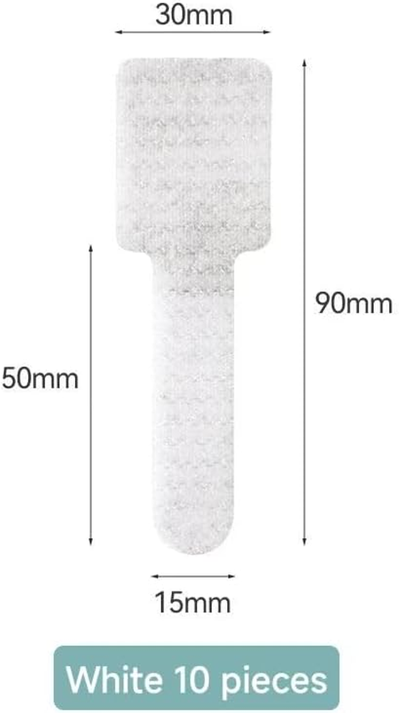 50-Pack Self-Adhesive Cable Ties, Reusable Fastening and Organizing Data Cables, Cable Management Ties, Suitable for Headphones, Mobile Phones, and Electronic Devices under the Table image number 5