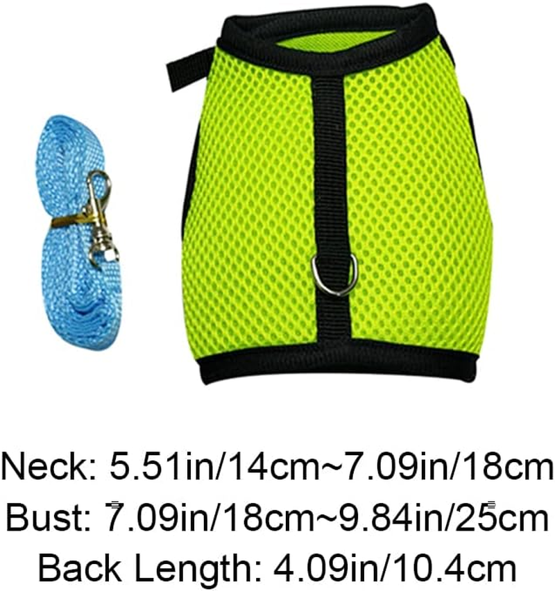 Yuanyoutong Bunny Rabbits Harness and Leash Adjustable Mesh Vest Harness and Leash Set for Guinea Pig, Hamster, Ferret, Cat, Rat, Kitten, Small Dog, Kitten, Puppy and Small Pets (Size:M) image number 6