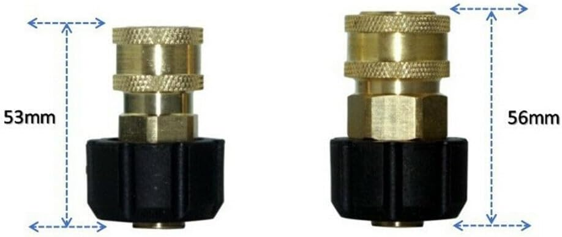 Heavy Duty 1/4 3/8 Quick Connect Female to M22 14 15 Female Connector Adapter (1/4) image number 5