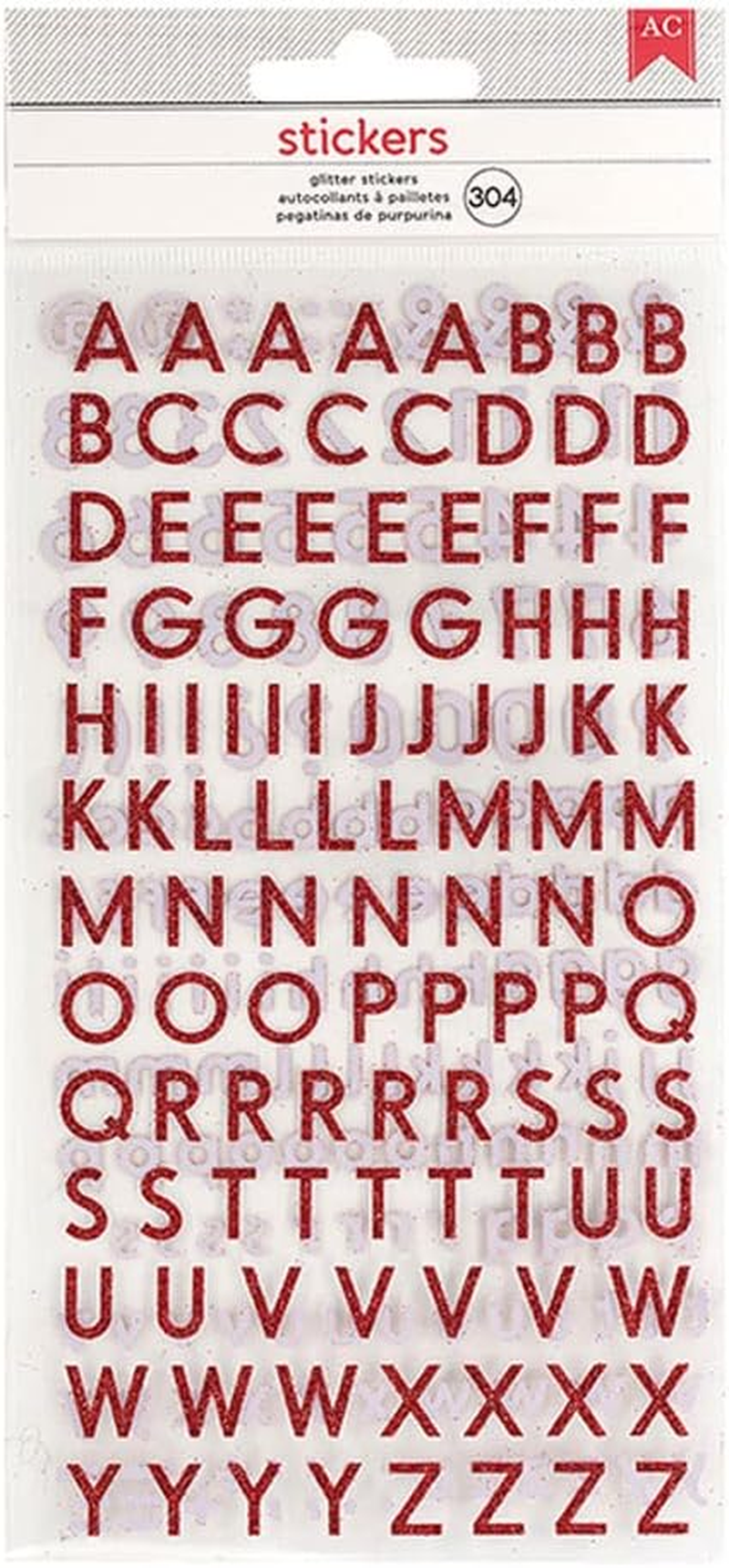 American Crafts 346657 Stickers Red
