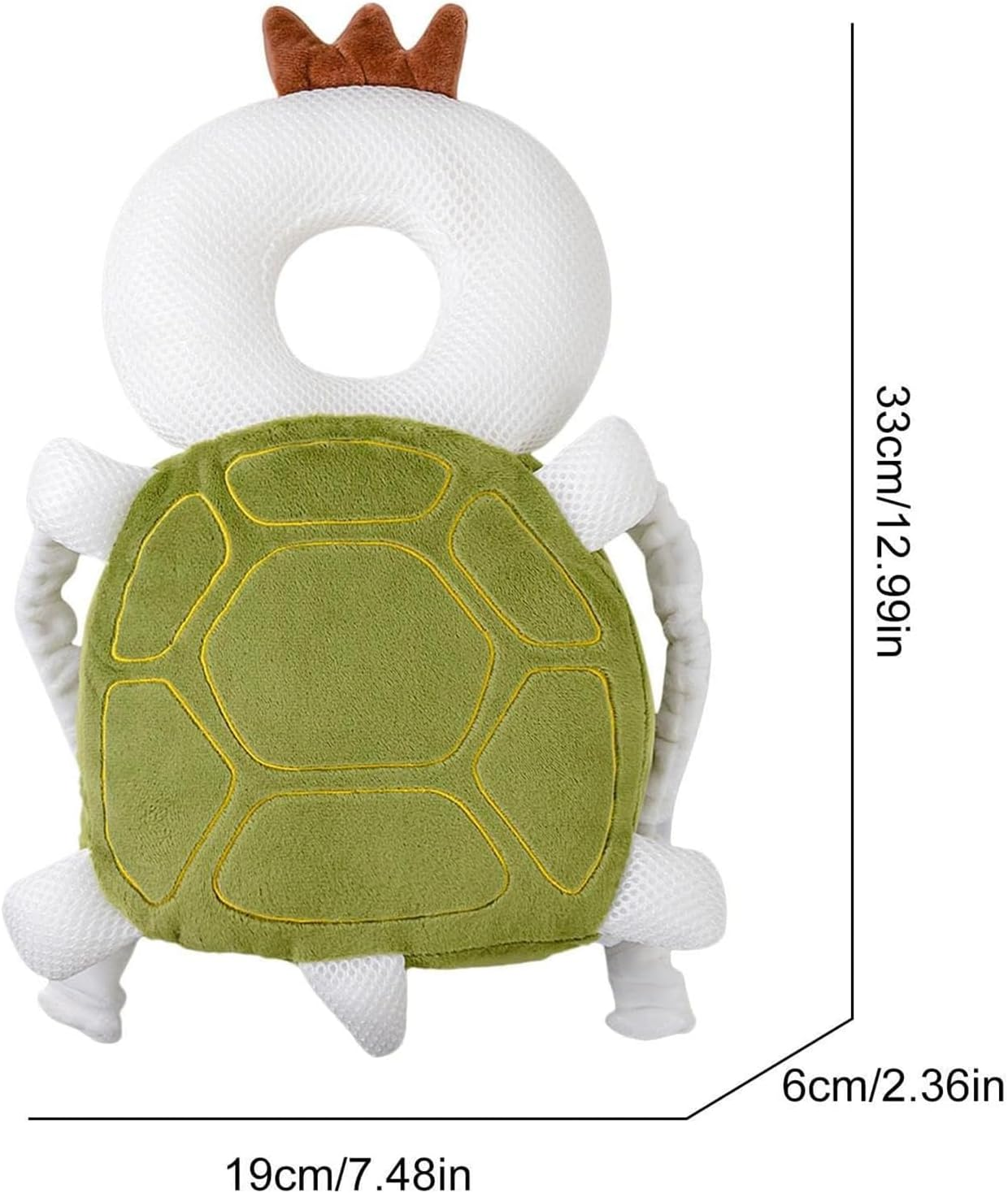 Head Protection Cushion, Adjustable Infant Safety Pads, Baby Backpack Head Protection Pillow, Child Anti-Fall Back Protector, Cartoon Animal Shape Mesh Toddler Safety Head Protector for Baby Walking