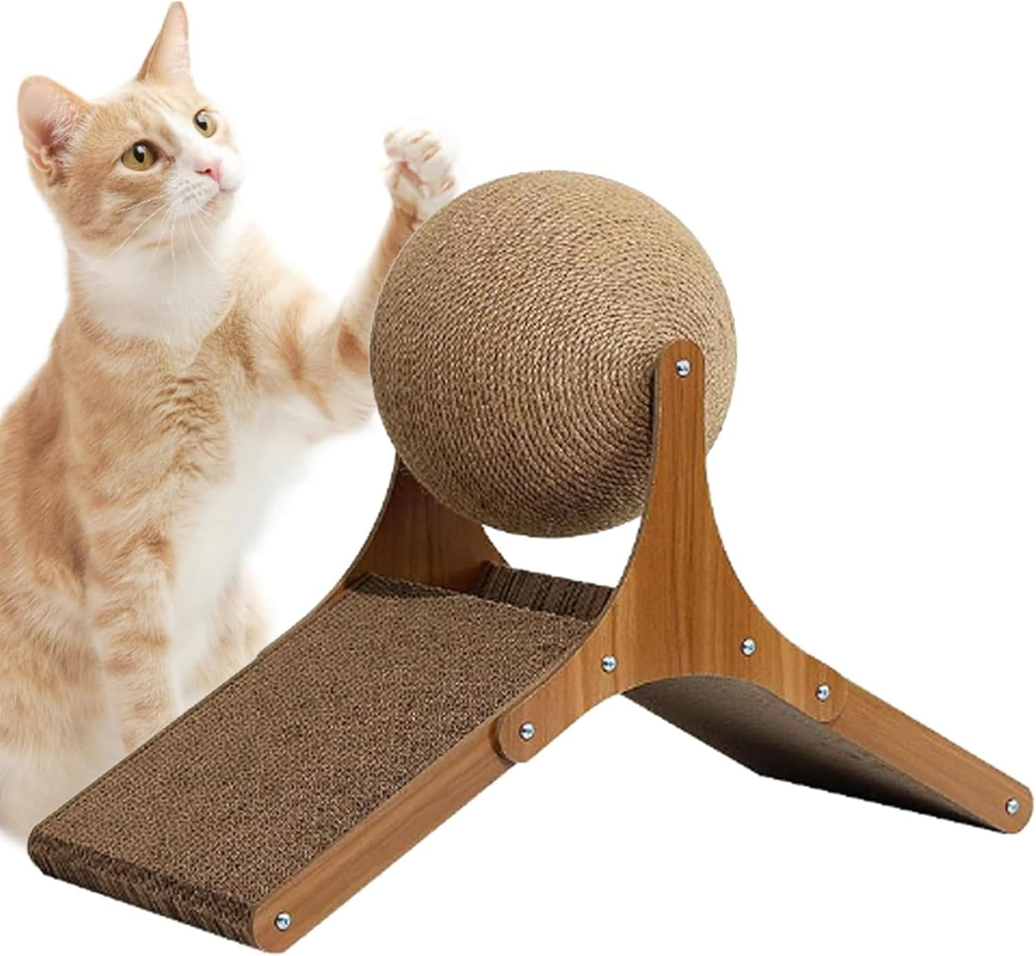 Cat Scratcher Ball Large Cat Scratching Ball Spinning Solid Cat Scratching Toy Pet Interactive Toy Protect Your Furniture from Scratches Scratching Pads image number 6
