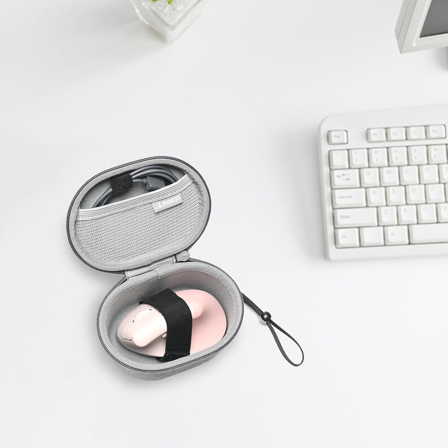 RLSOCO Hard Case for Logitech Lift Vertical/Mx Vertical Wireless Ergonomic Mouse - Grey (Case Only)